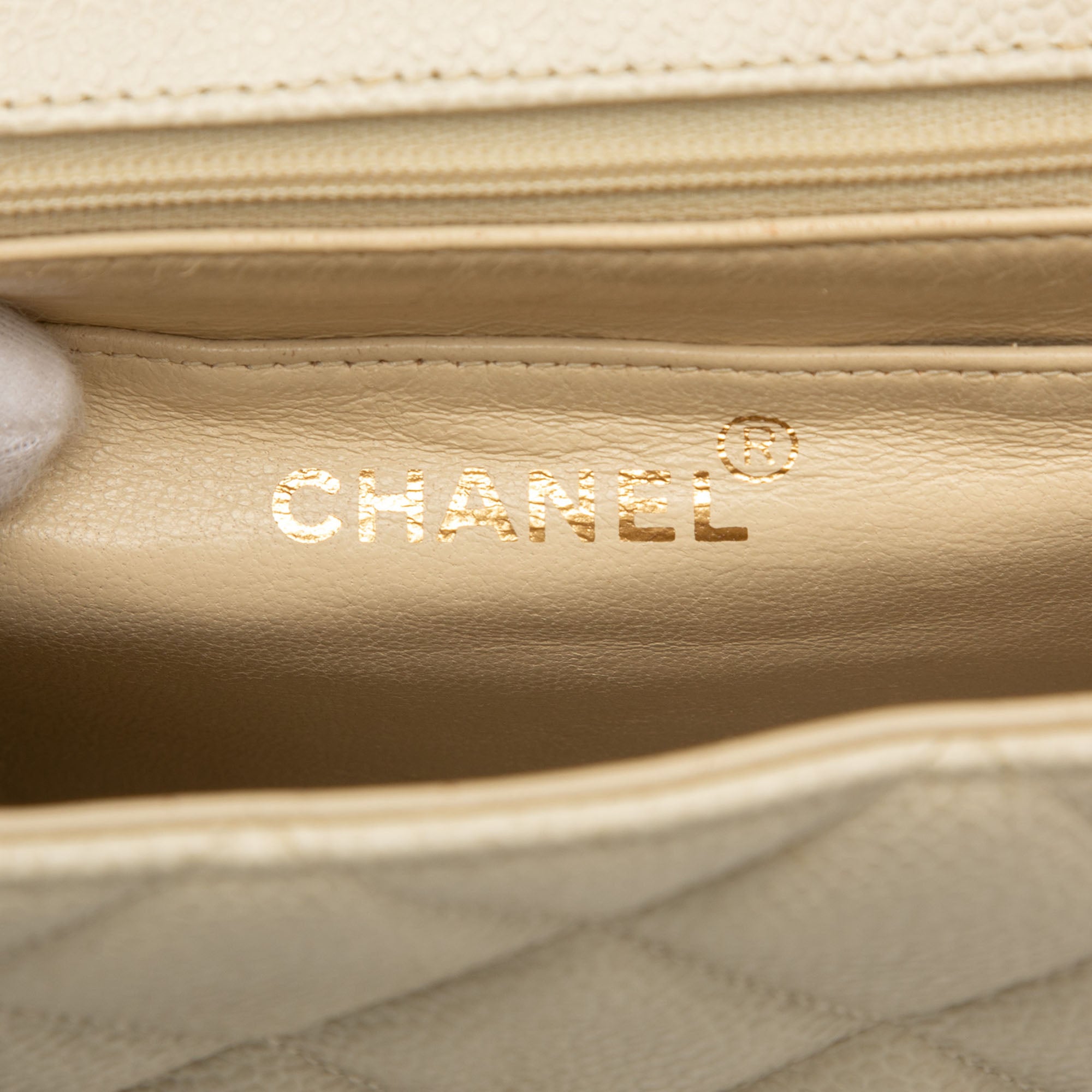 Chanel XL CC Quilted Caviar Square Single Flap - image 5