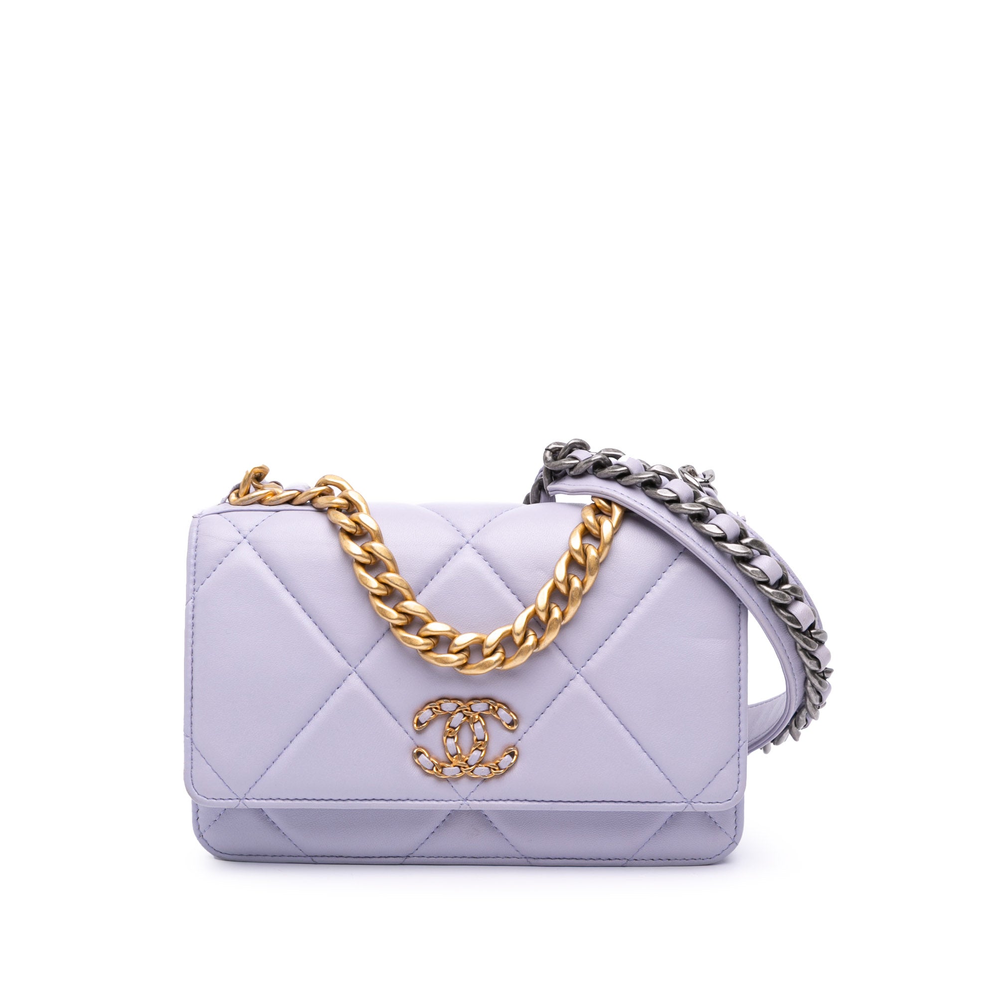 Chanel Quilted Lambskin 19 Wallet on Chain - image 1