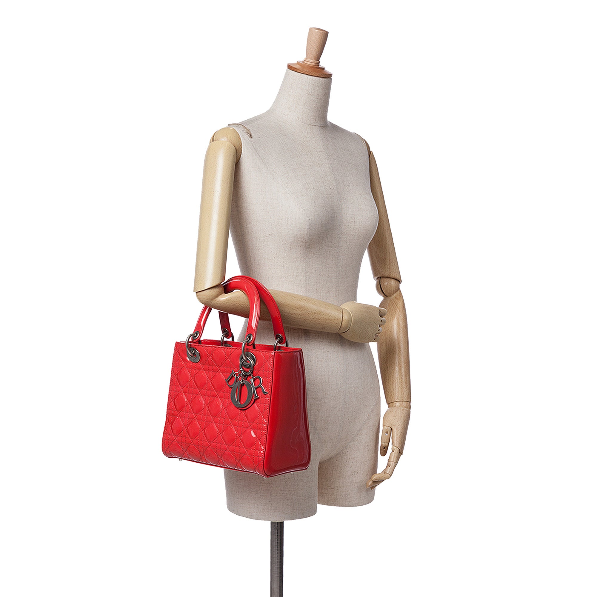 Dior Medium Patent Cannage Lady Dior - image 9