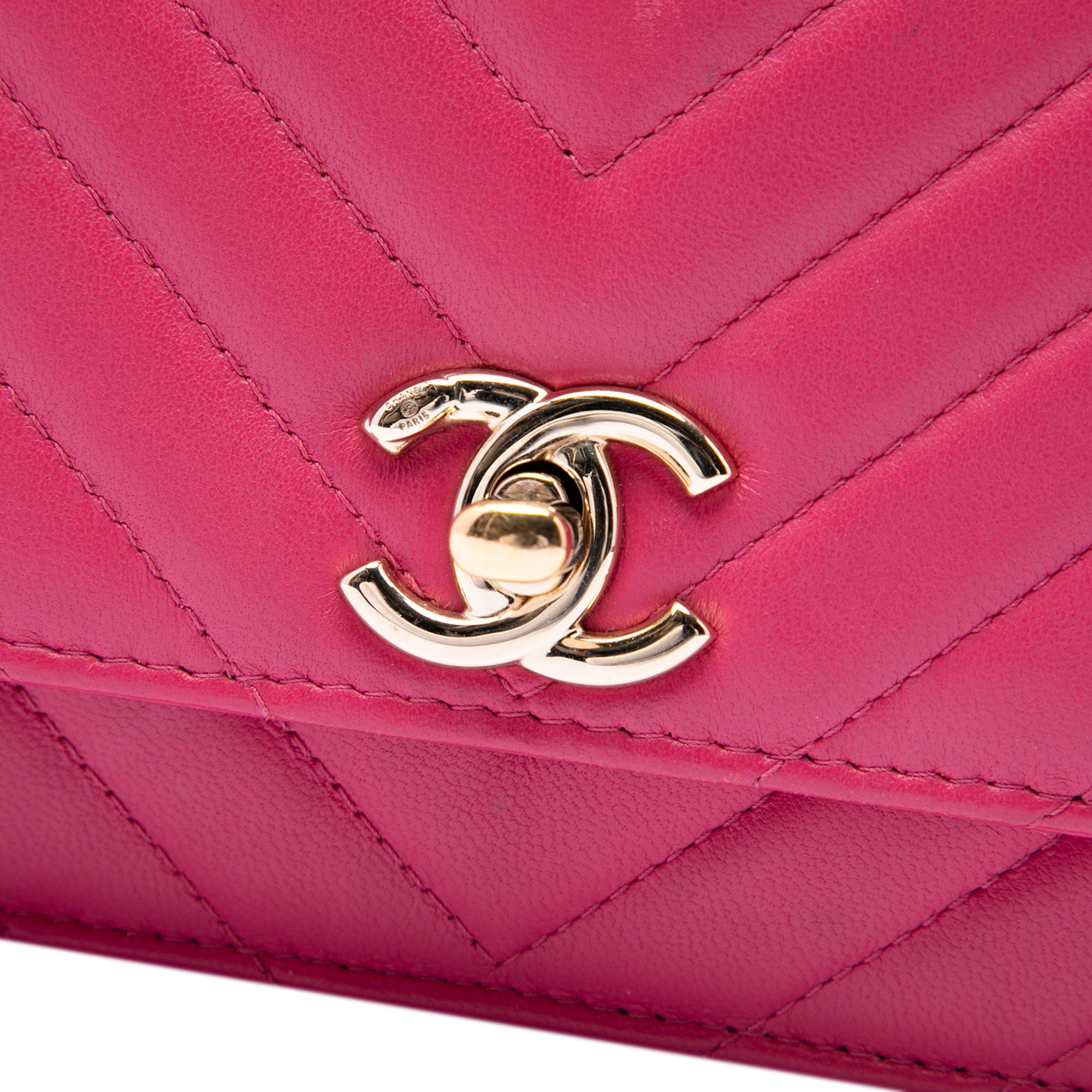 Chanel Chevron Lambskin Trendy CC Wallet on Chain - image 5