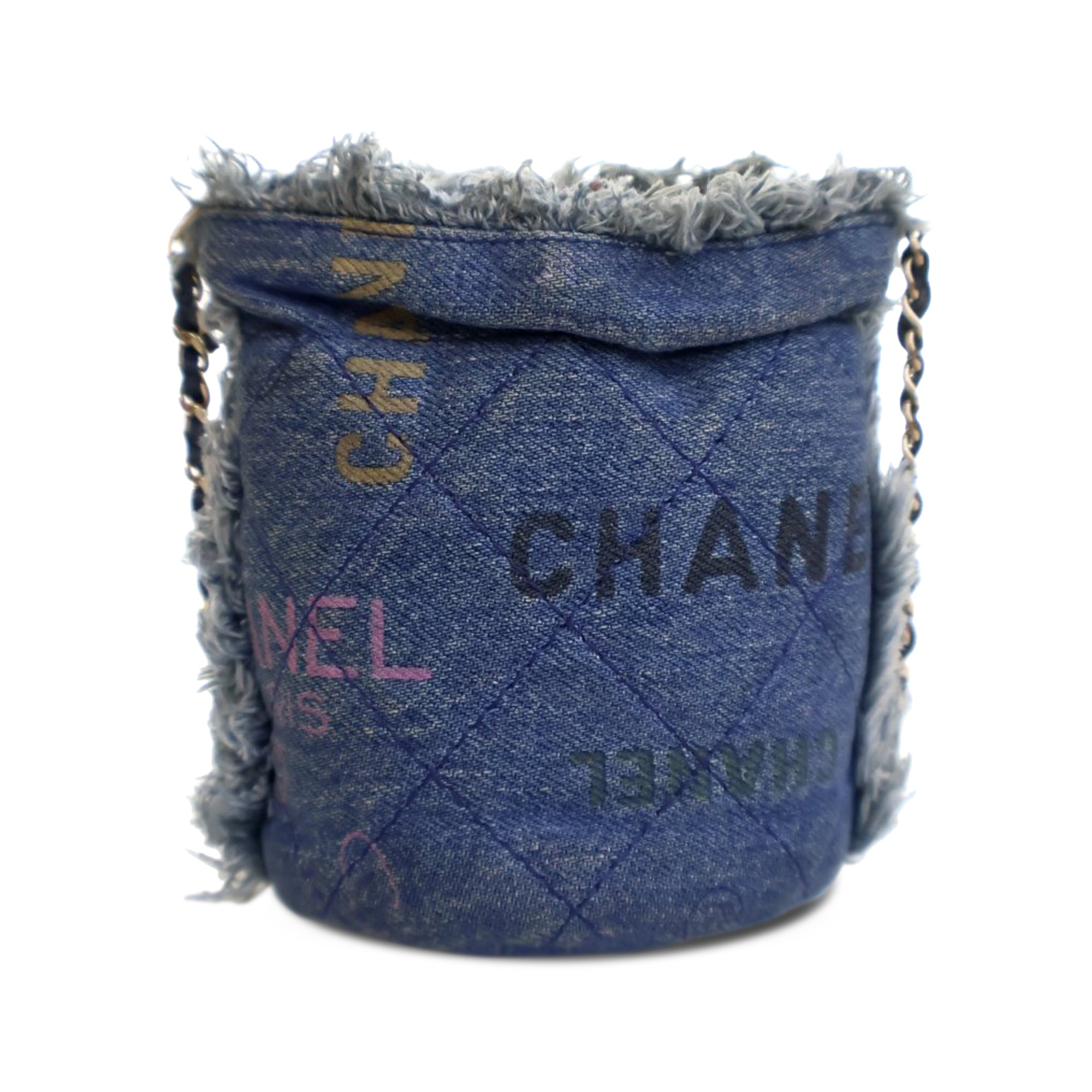 Chanel Mini Denim Mood Bucket with Chain - image 2