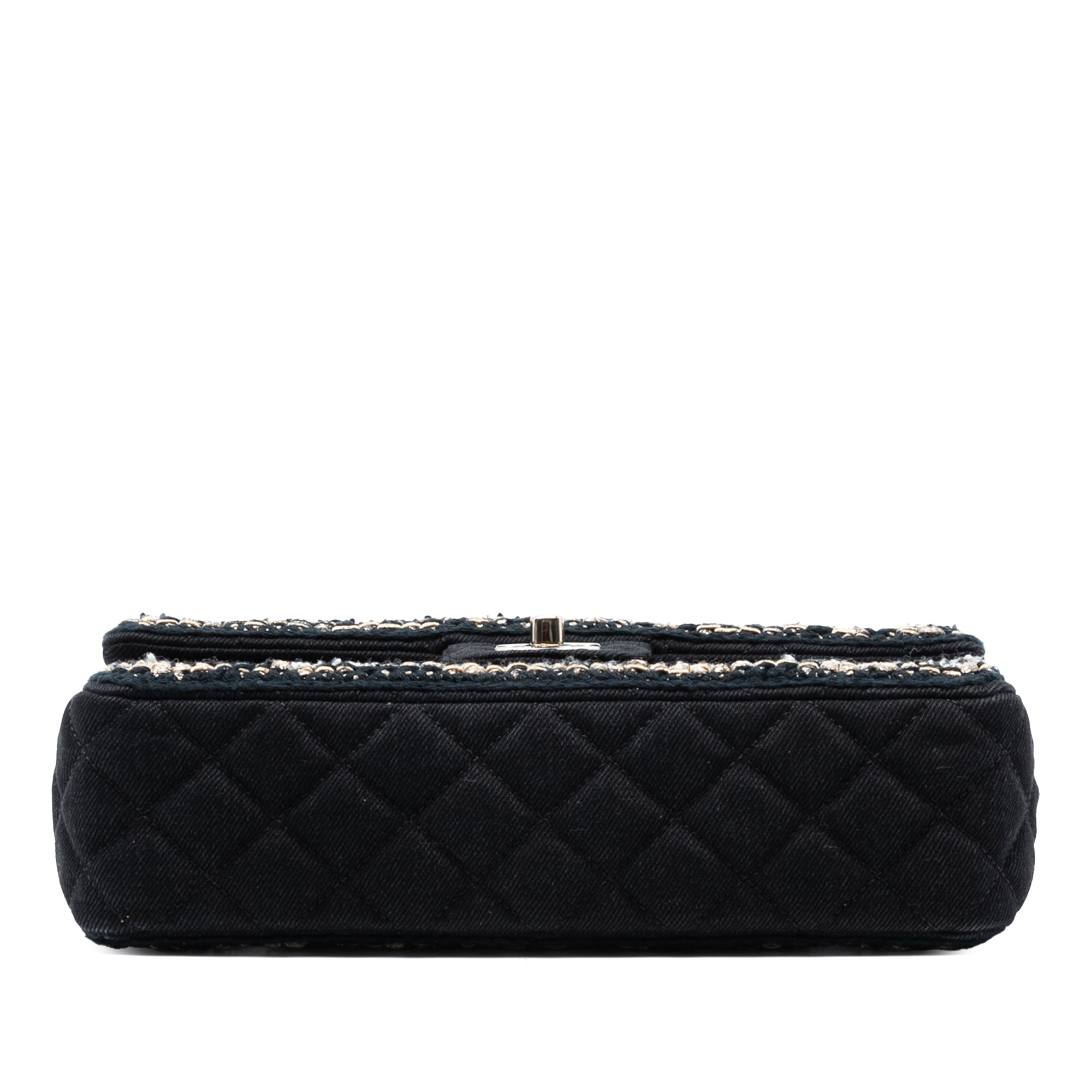 Chanel Medium Classic Denim Braided Single Flap - image 3