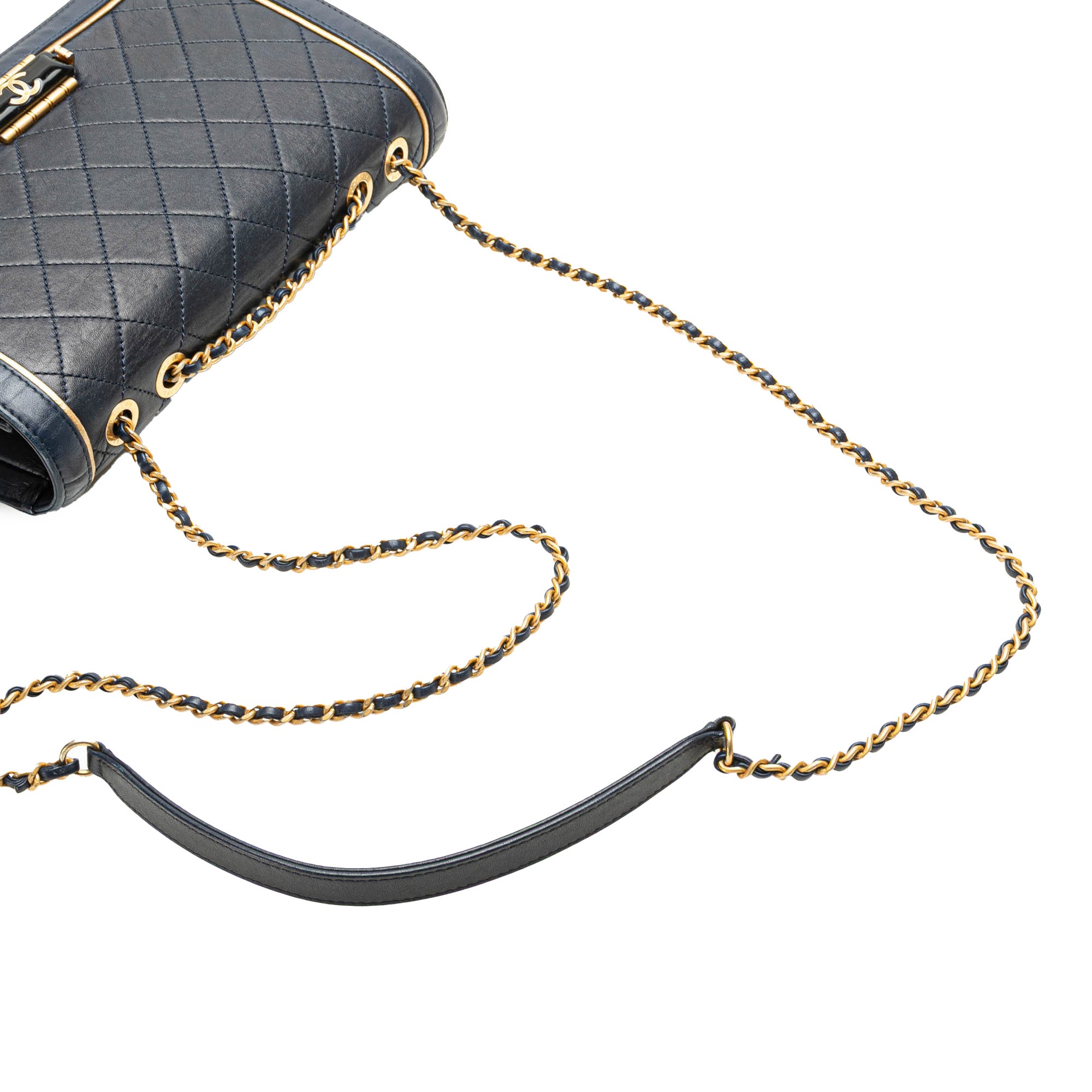 Chanel Medium Quilted Calfskin Octagon CC Clasp Flap - image 11