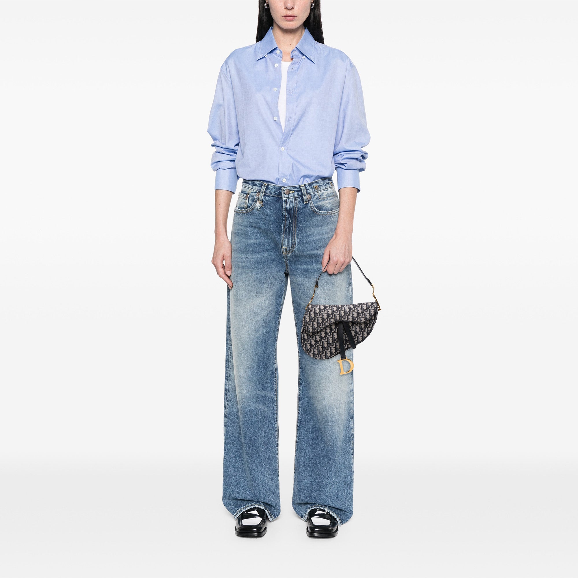 Dior Oblique Canvas Saddle Bag - image 8