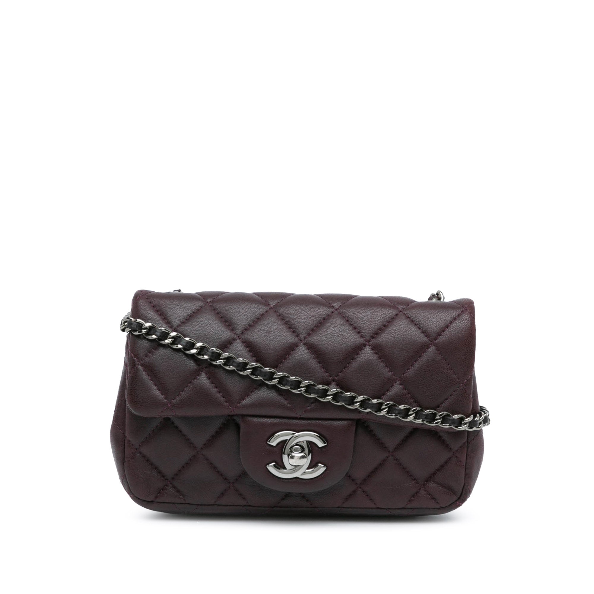 Chanel Extra Mini Rectangular Classic Lambskin Single Flap - image 1