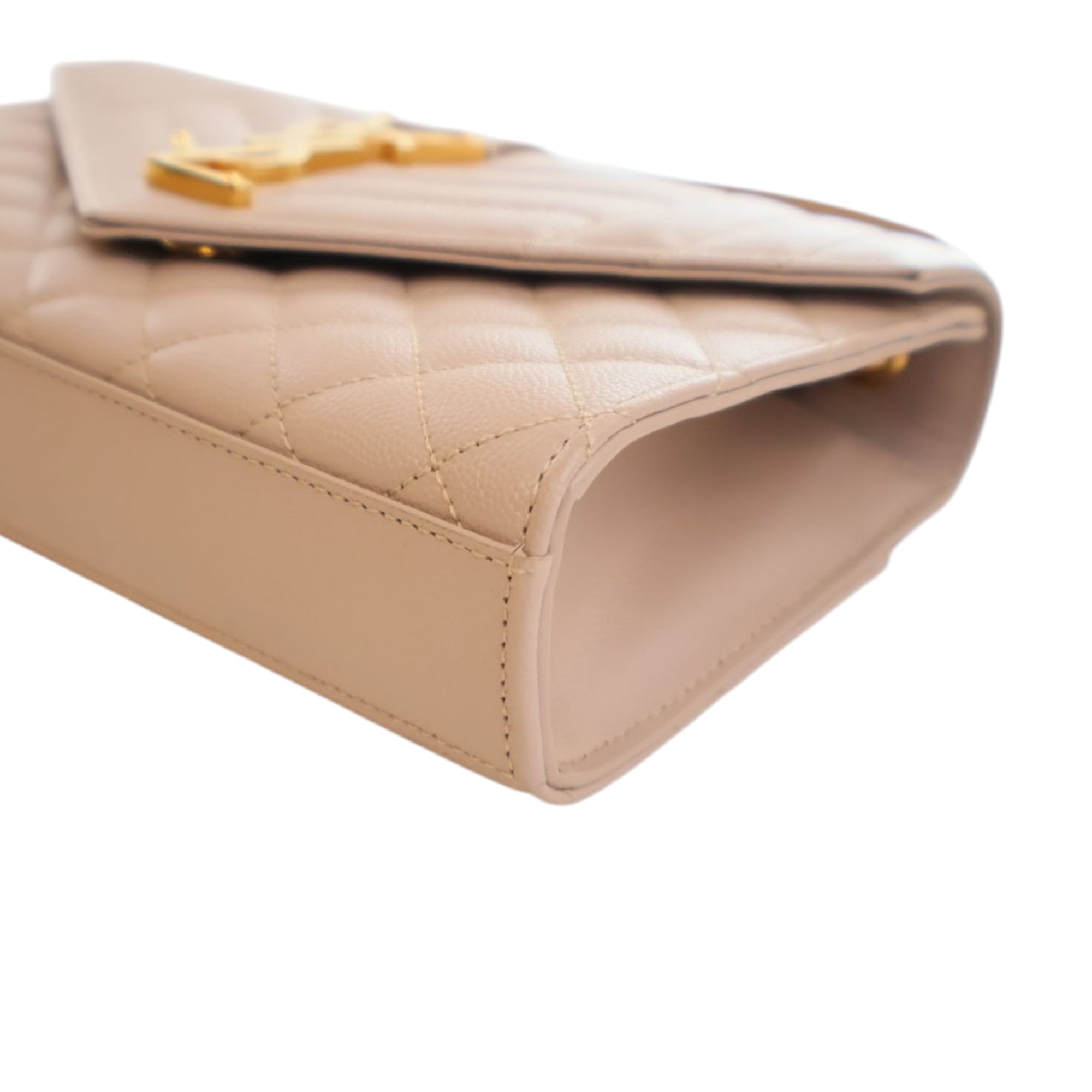 Saint Laurent Small Grain De Poudre Triquilt Monogram Envelope Bag - image 5