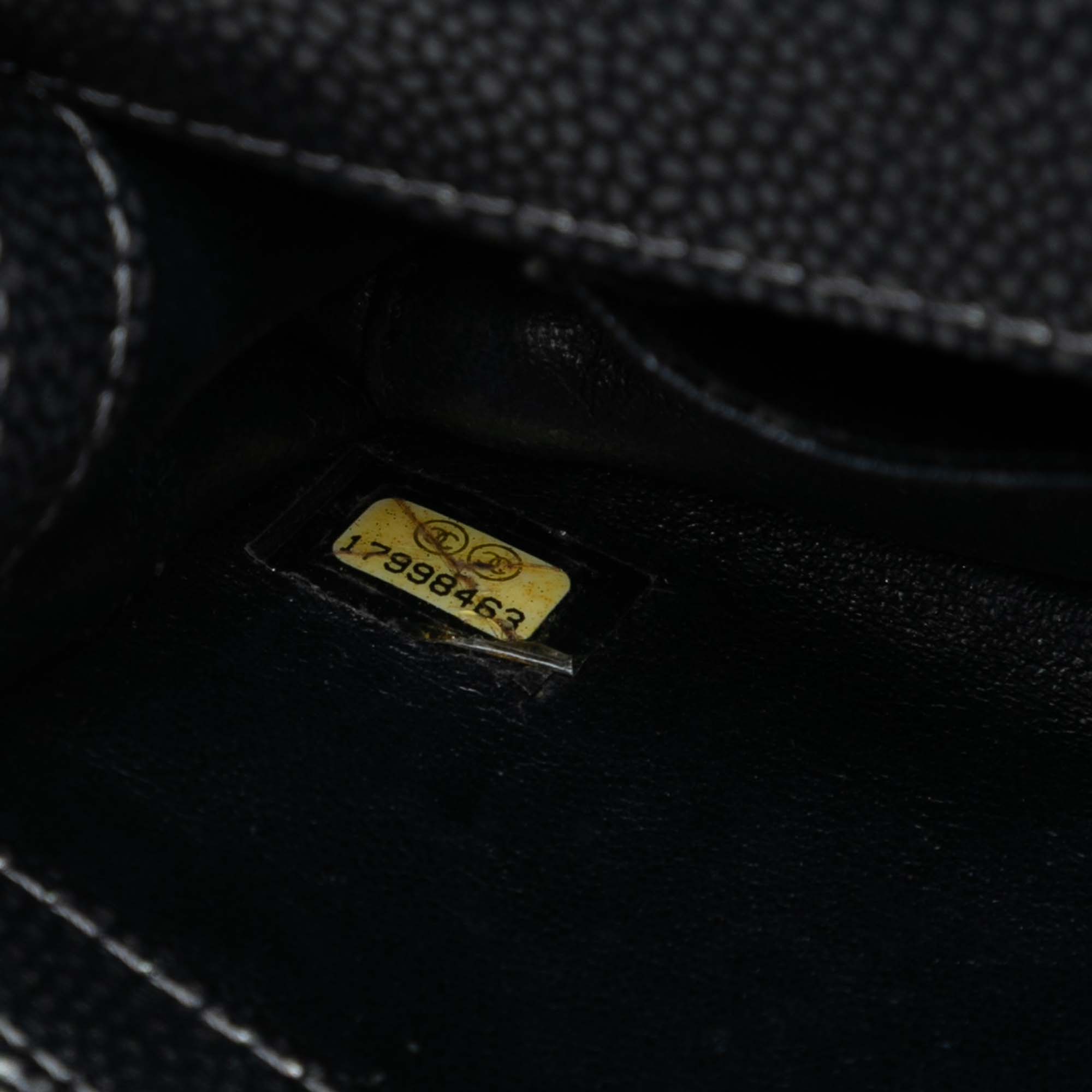Chanel CC Metallic Caviar Interlaced Chain Clutch on Strap - image 6