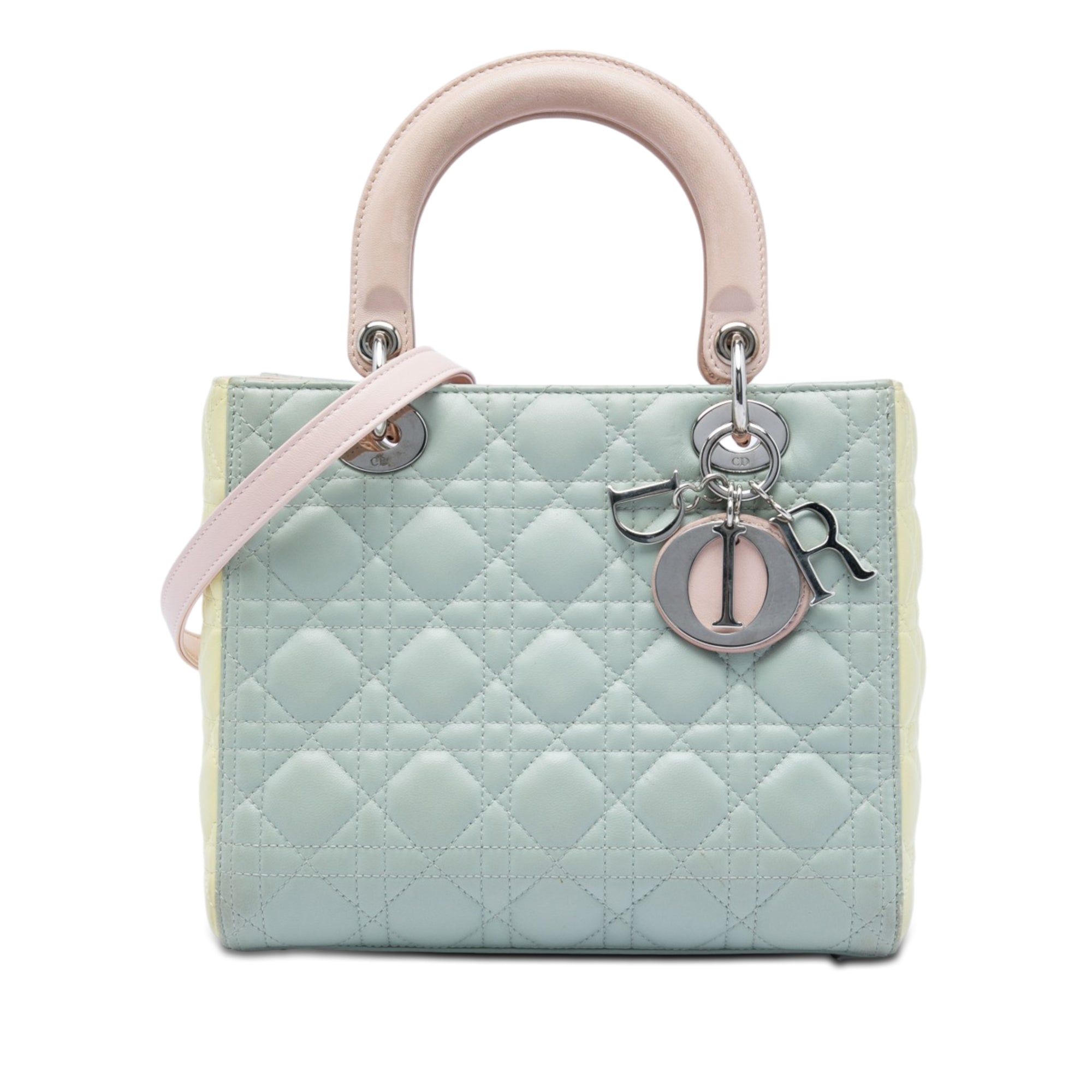 Dior Medium Tricolor Lambskin Cannage Lady Dior - image 1