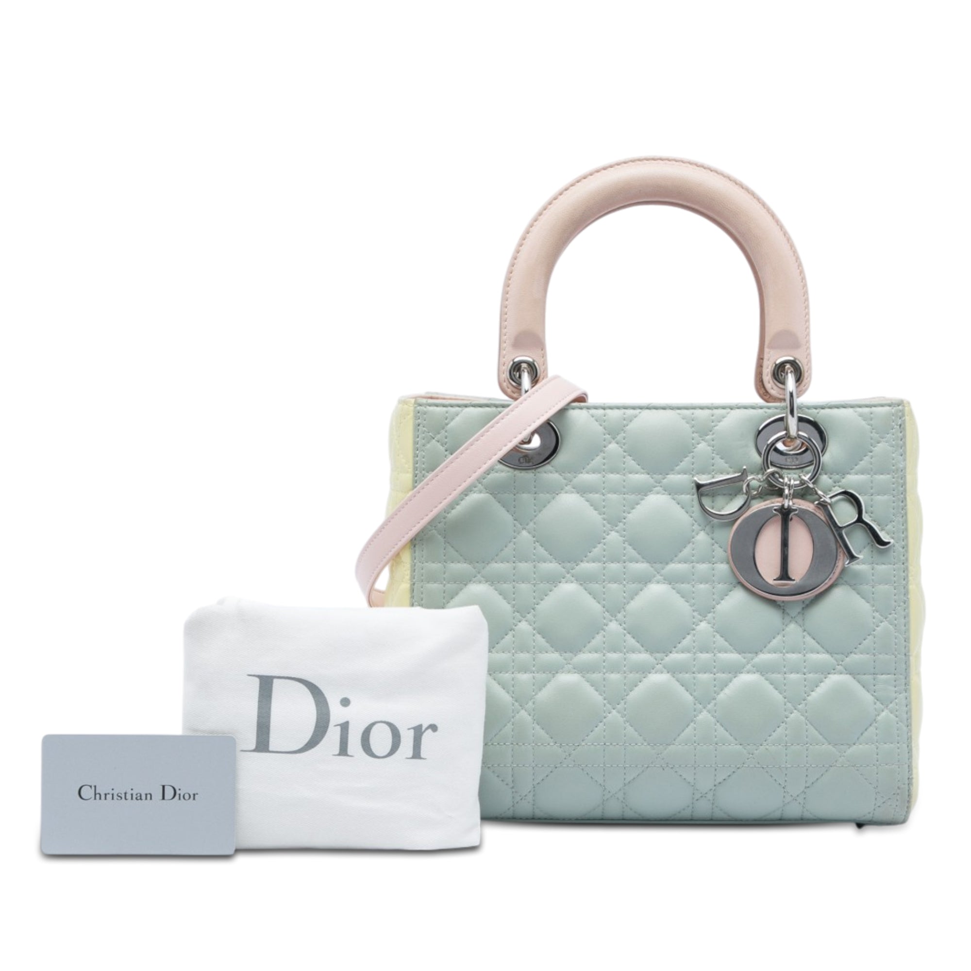 Dior Medium Tricolor Lambskin Cannage Lady Dior - image 6
