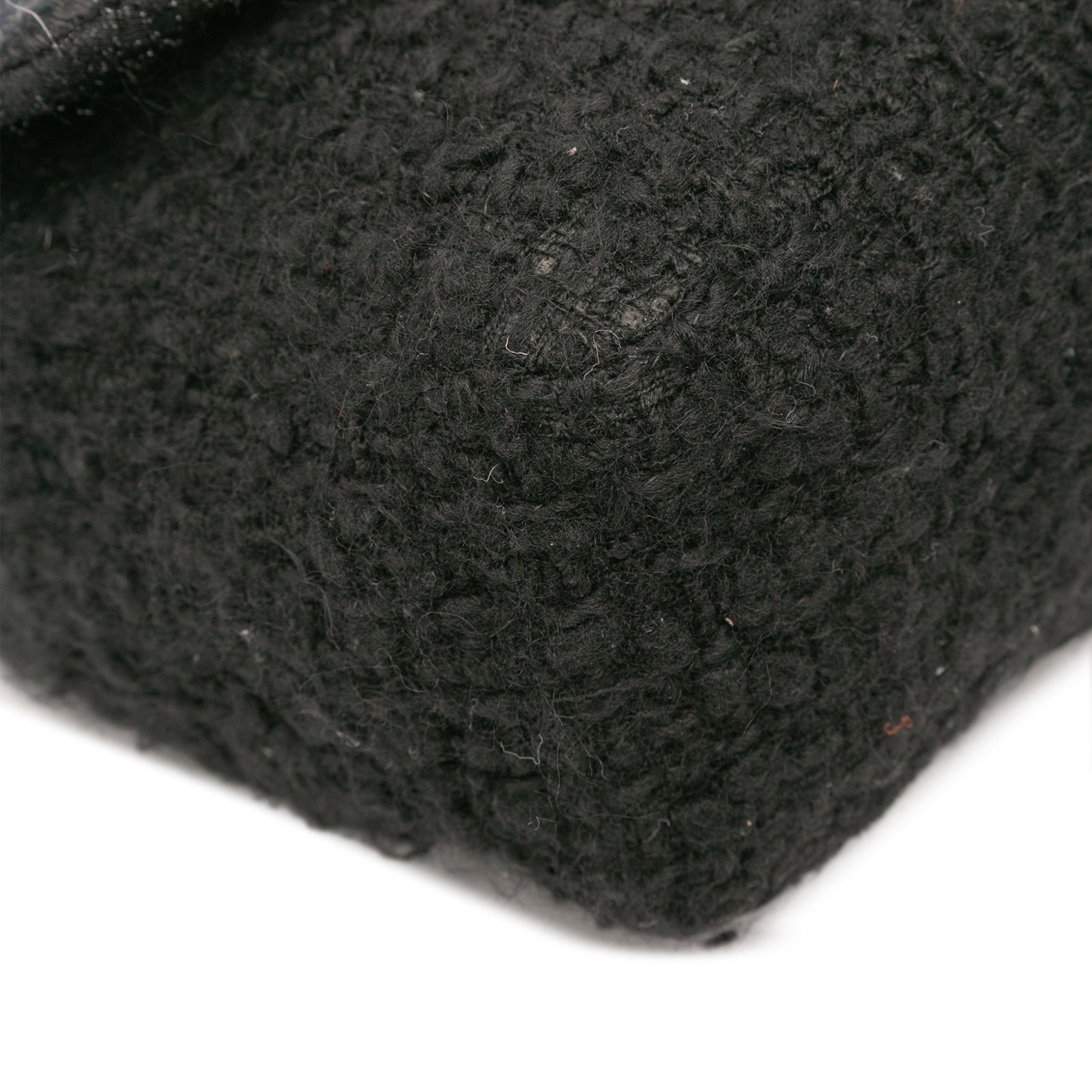 Chanel Jumbo Classic Patchwork Tweed Faux Fur Single Flap - image 10
