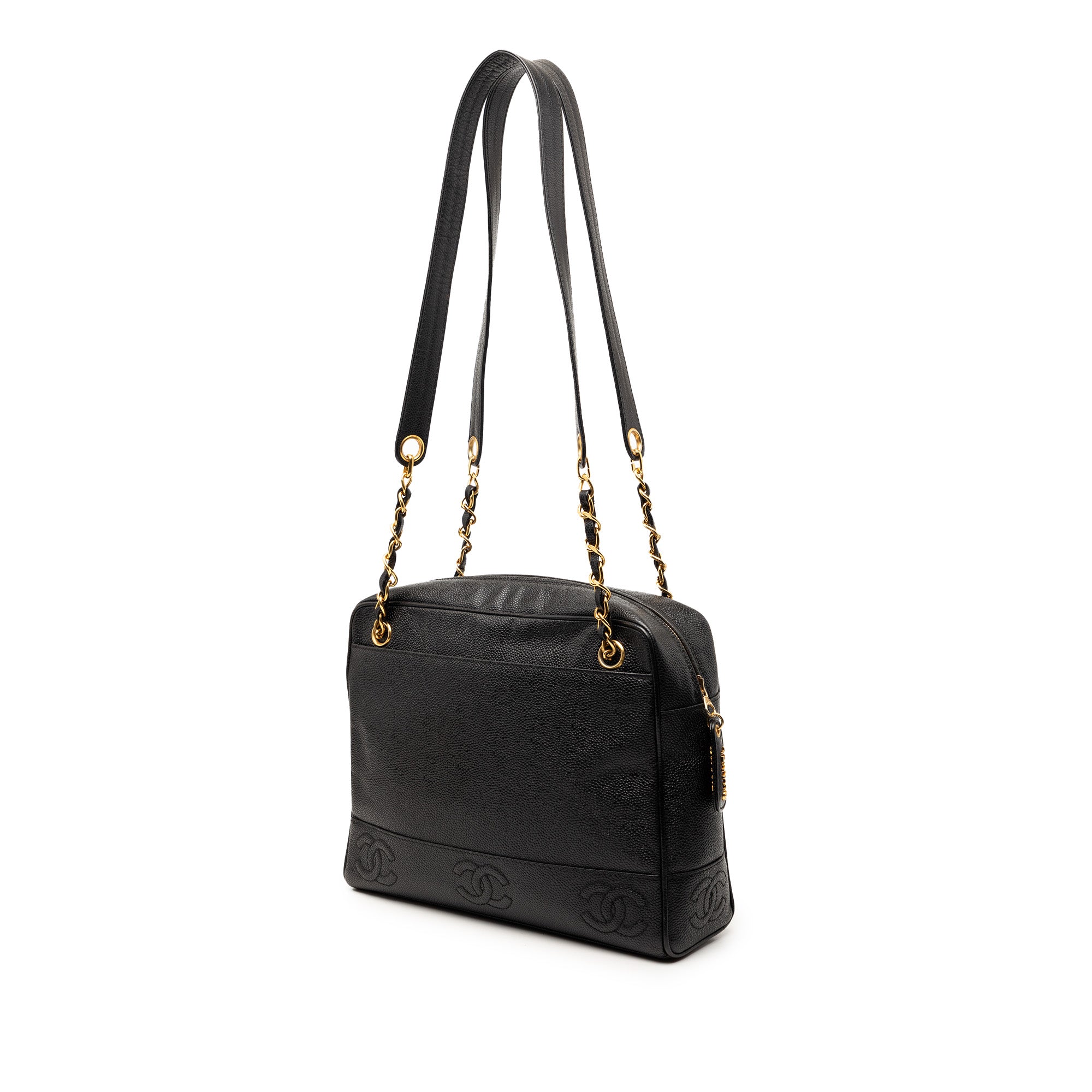 Chanel Triple CC Caviar Zip Tote - image 2