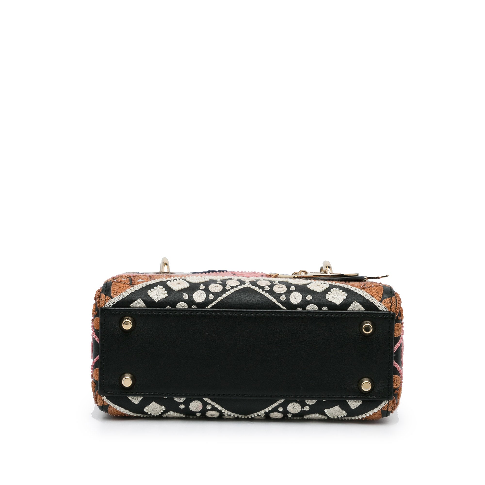 Dior Mini Calfskin Embroidered Lady Dior - image 5