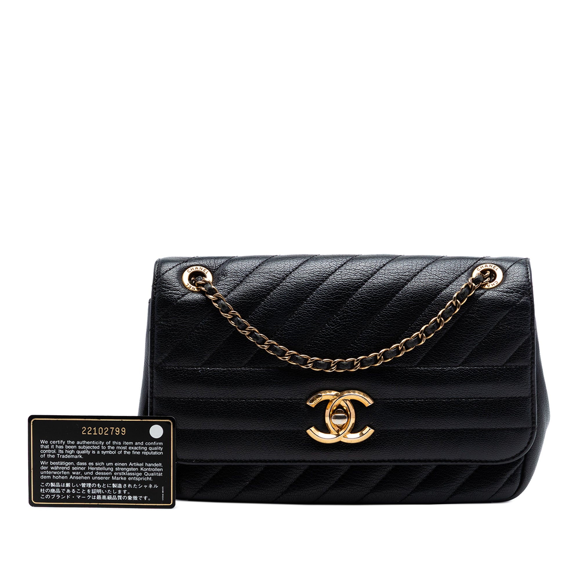 Chanel Small CC Diagonal Quilted Goatskin Flap - image 7