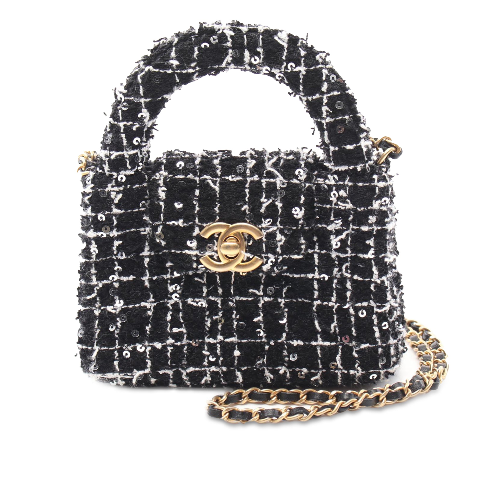 Chanel Nano Tweed Kelly Clutch on Chain - image 1