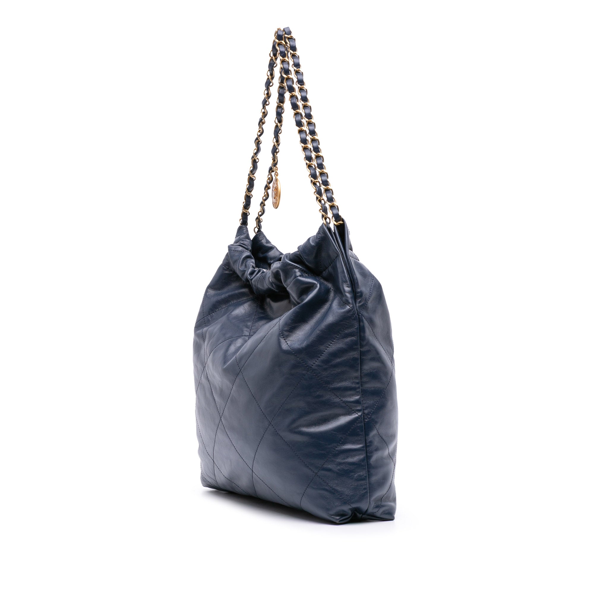 Chanel Small Quilted Shiny Calfskin 22 Tote - image 2