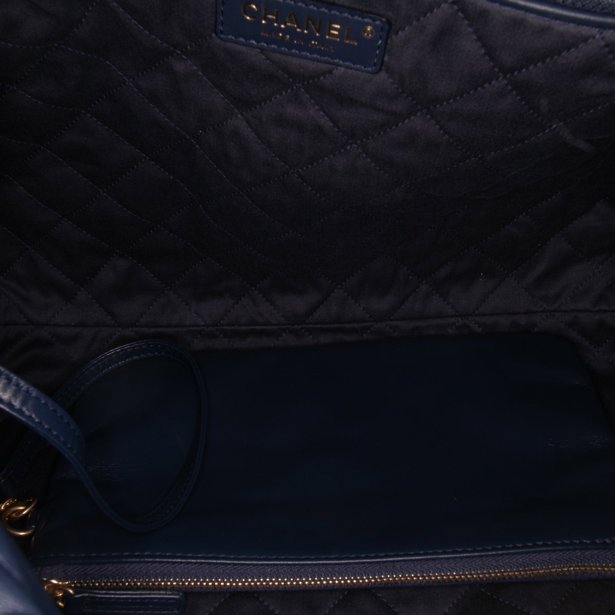 Chanel Small Quilted Shiny Calfskin 22 Tote - image 4