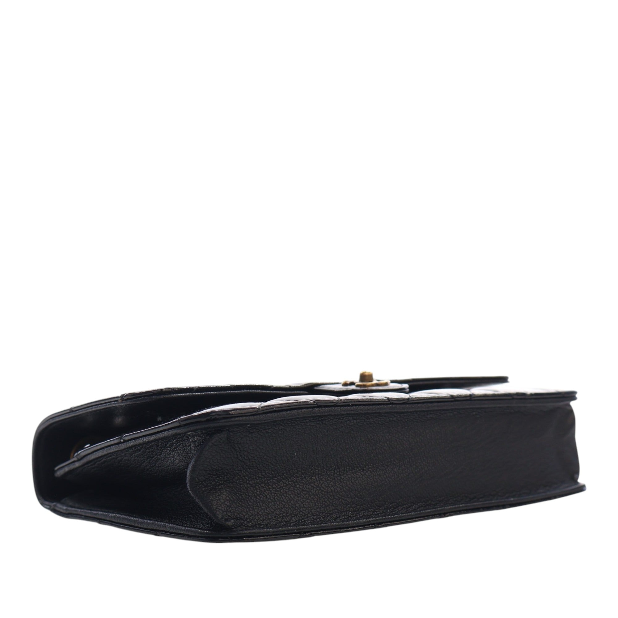 Chanel Quilted Patent and Goatskin CC Eyelet Wallet On Chain - image 12