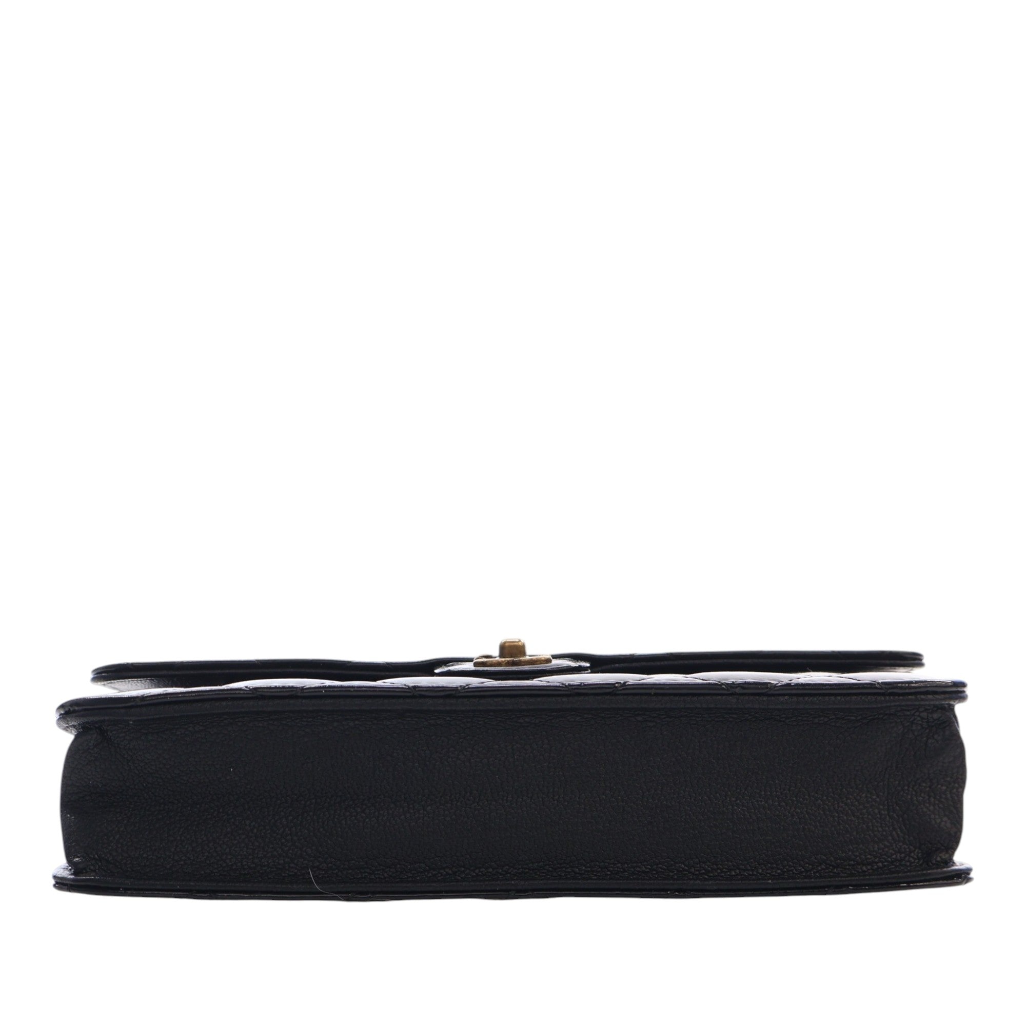 Chanel Quilted Patent and Goatskin CC Eyelet Wallet On Chain - image 5