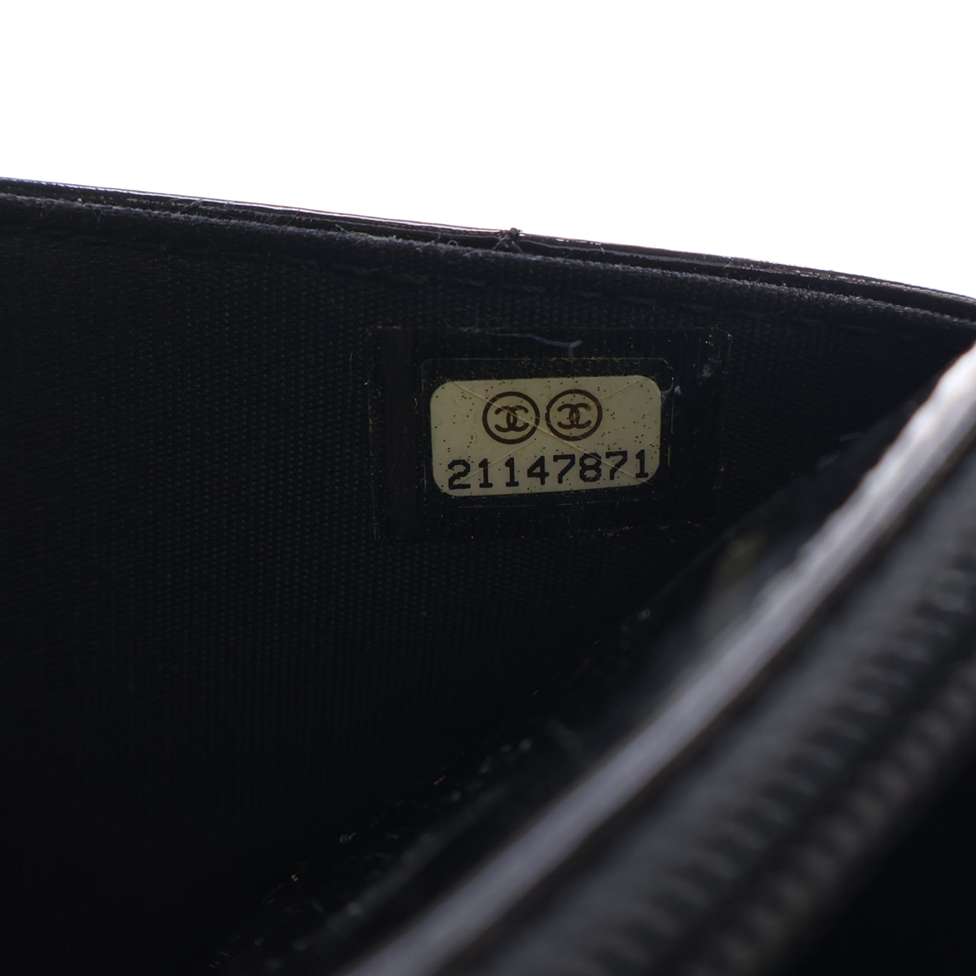 Chanel Quilted Patent and Goatskin CC Eyelet Wallet On Chain - image 6
