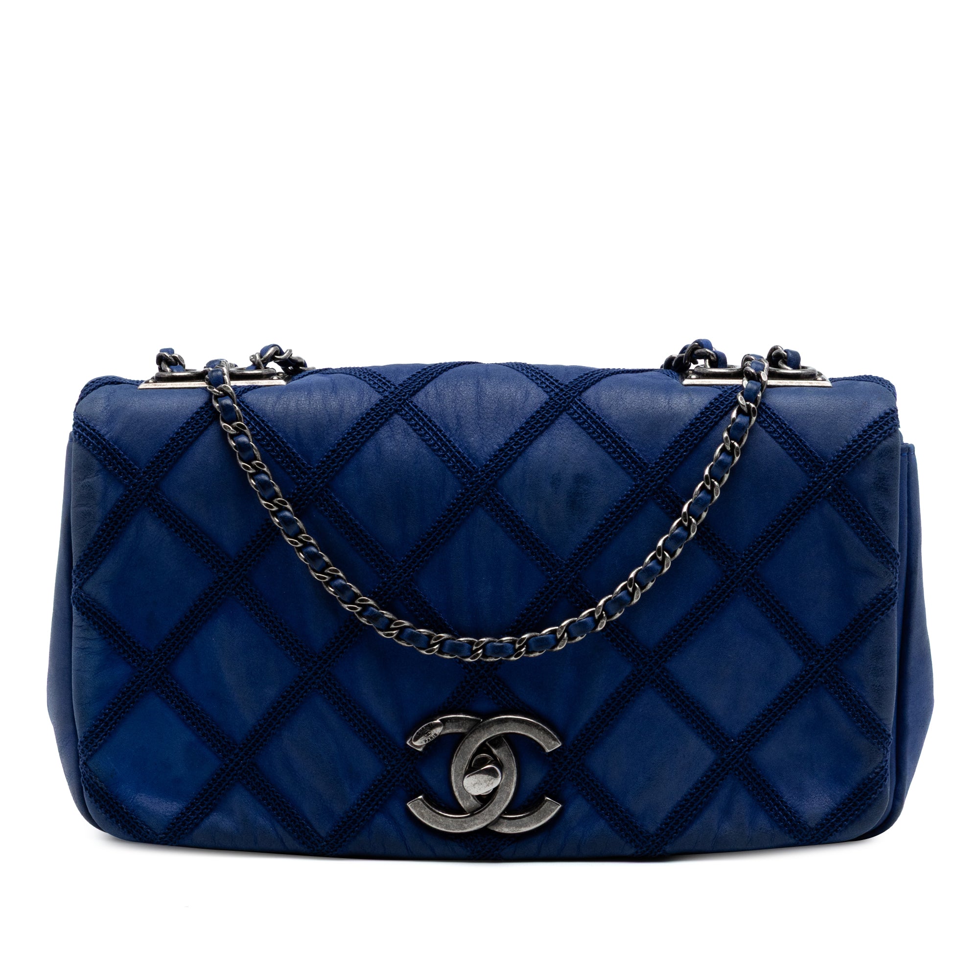 Chanel Small Iridescent Calfskin Diamond Stitch Chain Flap - image 1