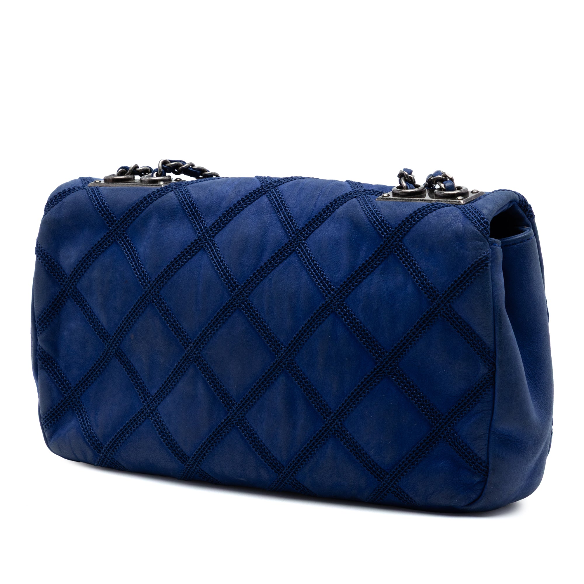 Chanel Small Iridescent Calfskin Diamond Stitch Chain Flap - image 2