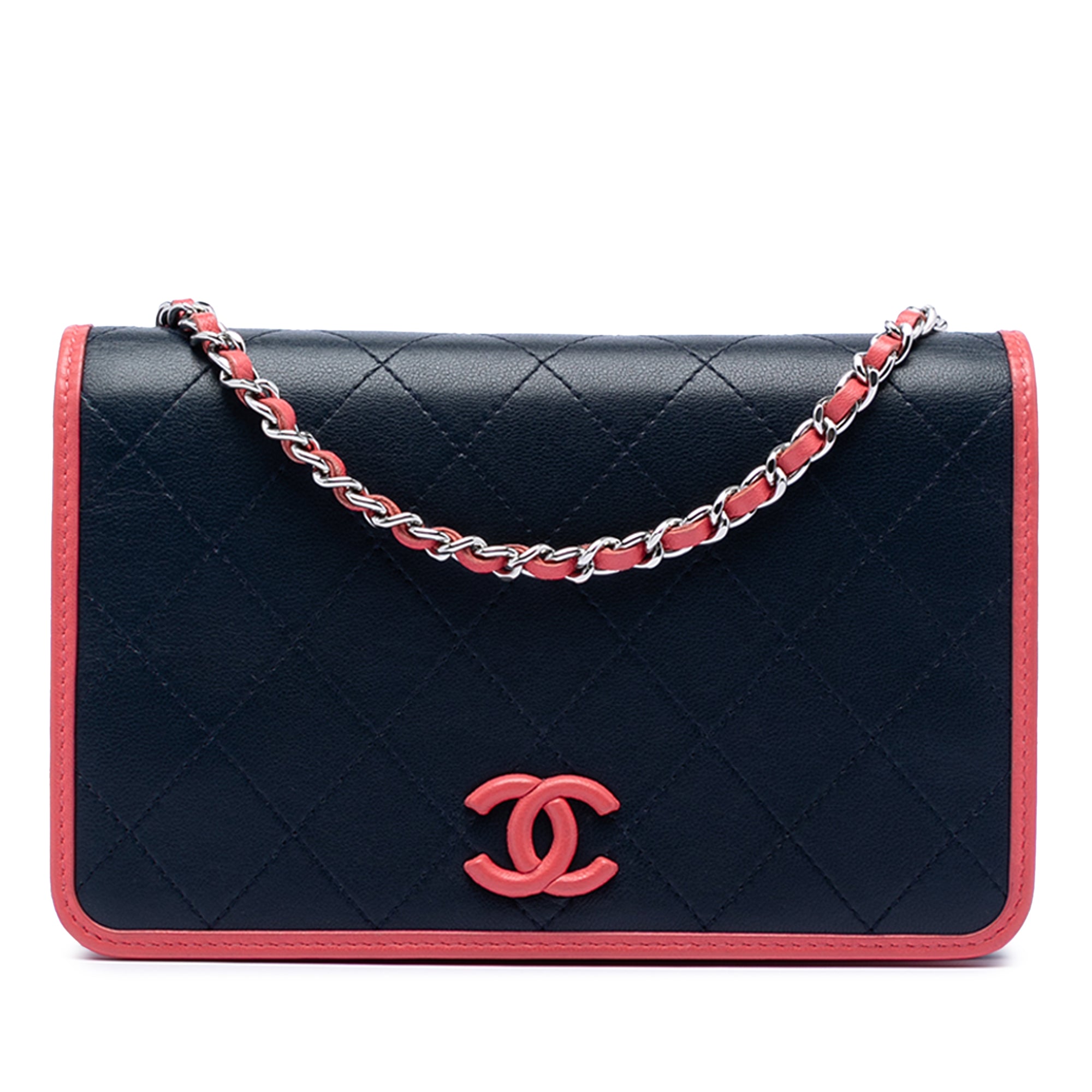 Chanel Quilted Lambskin Color Pop CC Wallet on Chain - image 1
