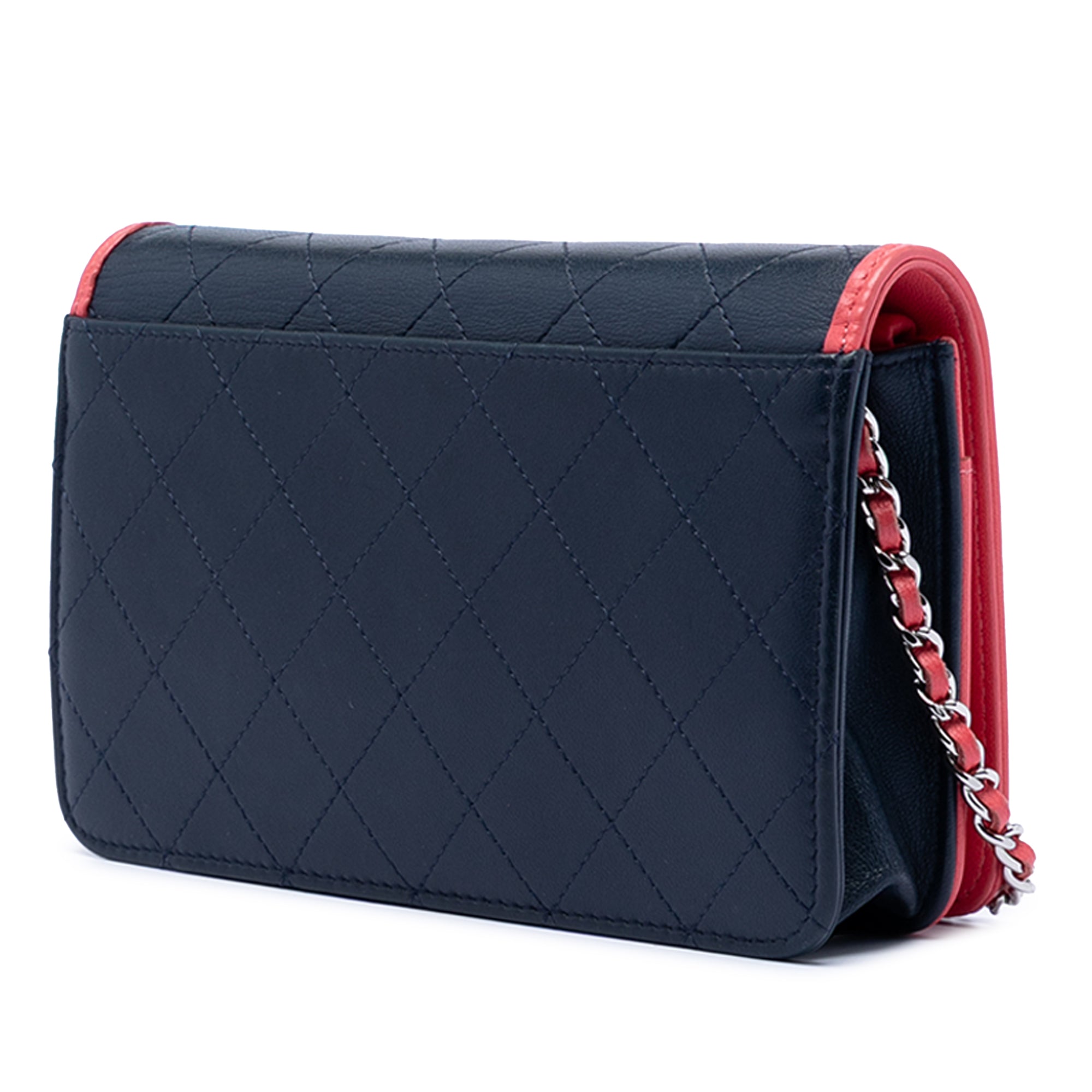 Chanel Quilted Lambskin Color Pop CC Wallet on Chain - image 2