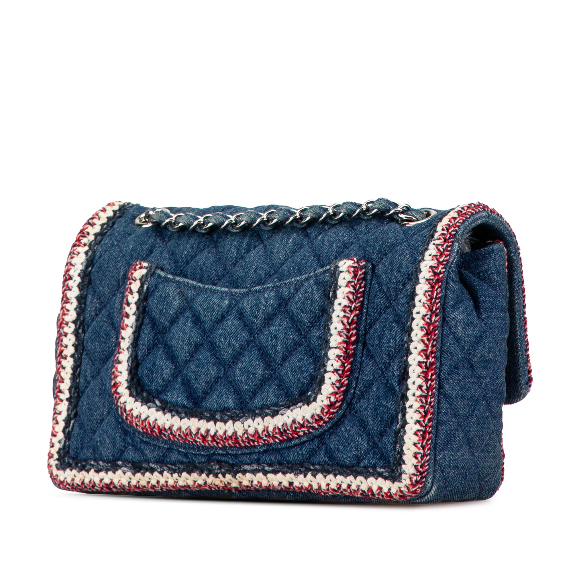 Chanel Medium Classic Denim Braided Single Flap - image 2