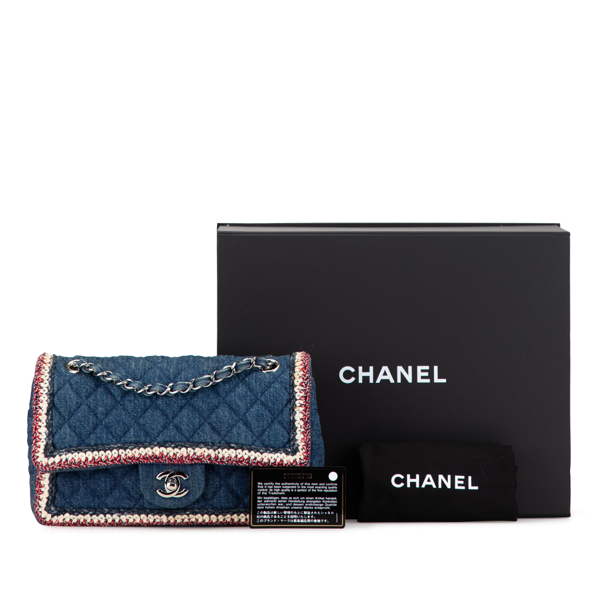 Chanel Medium Classic Denim Braided Single Flap - image 9
