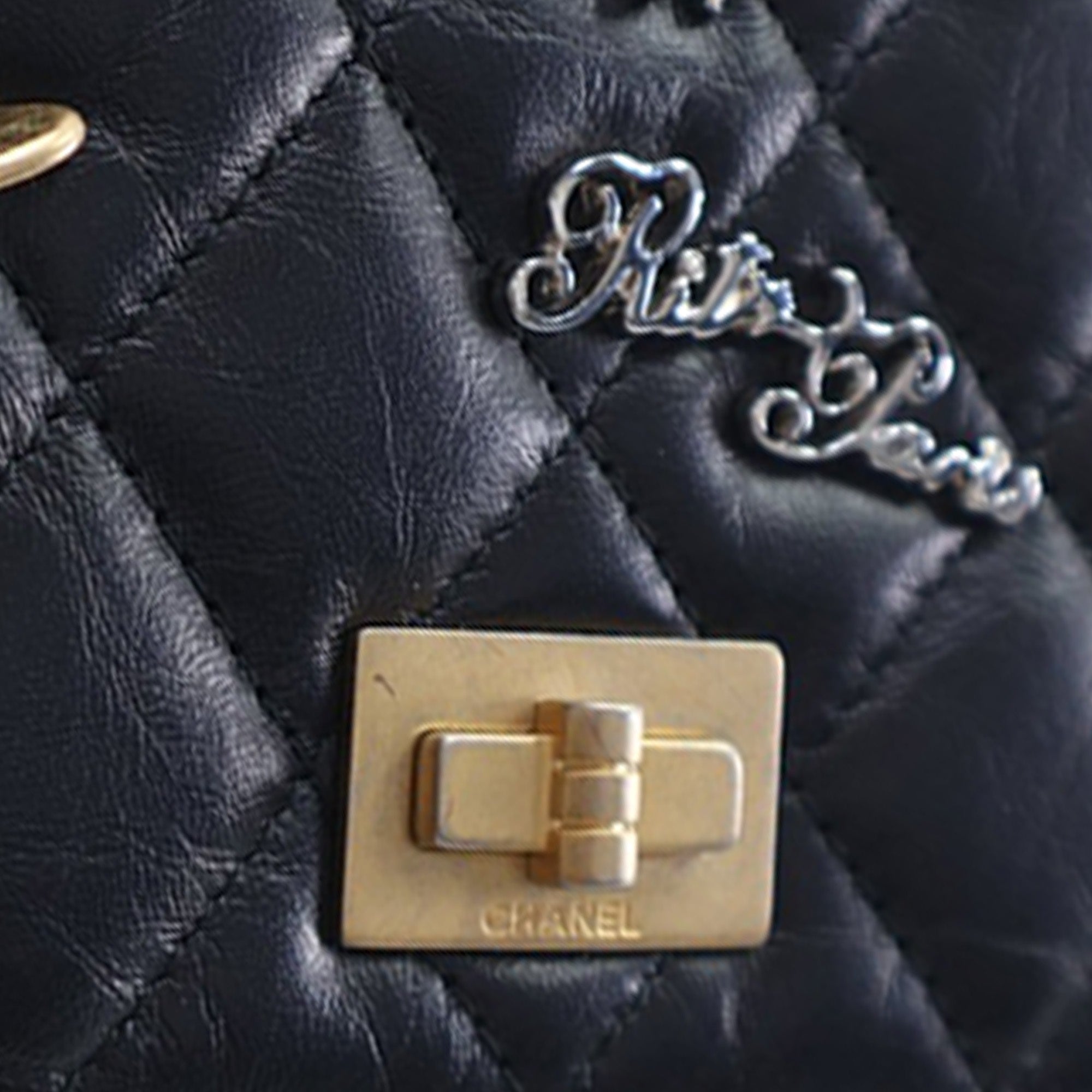 Chanel Quilted Aged Calfskin Reissue 2.55 Lucky Charms Wallet On Chain - image 13