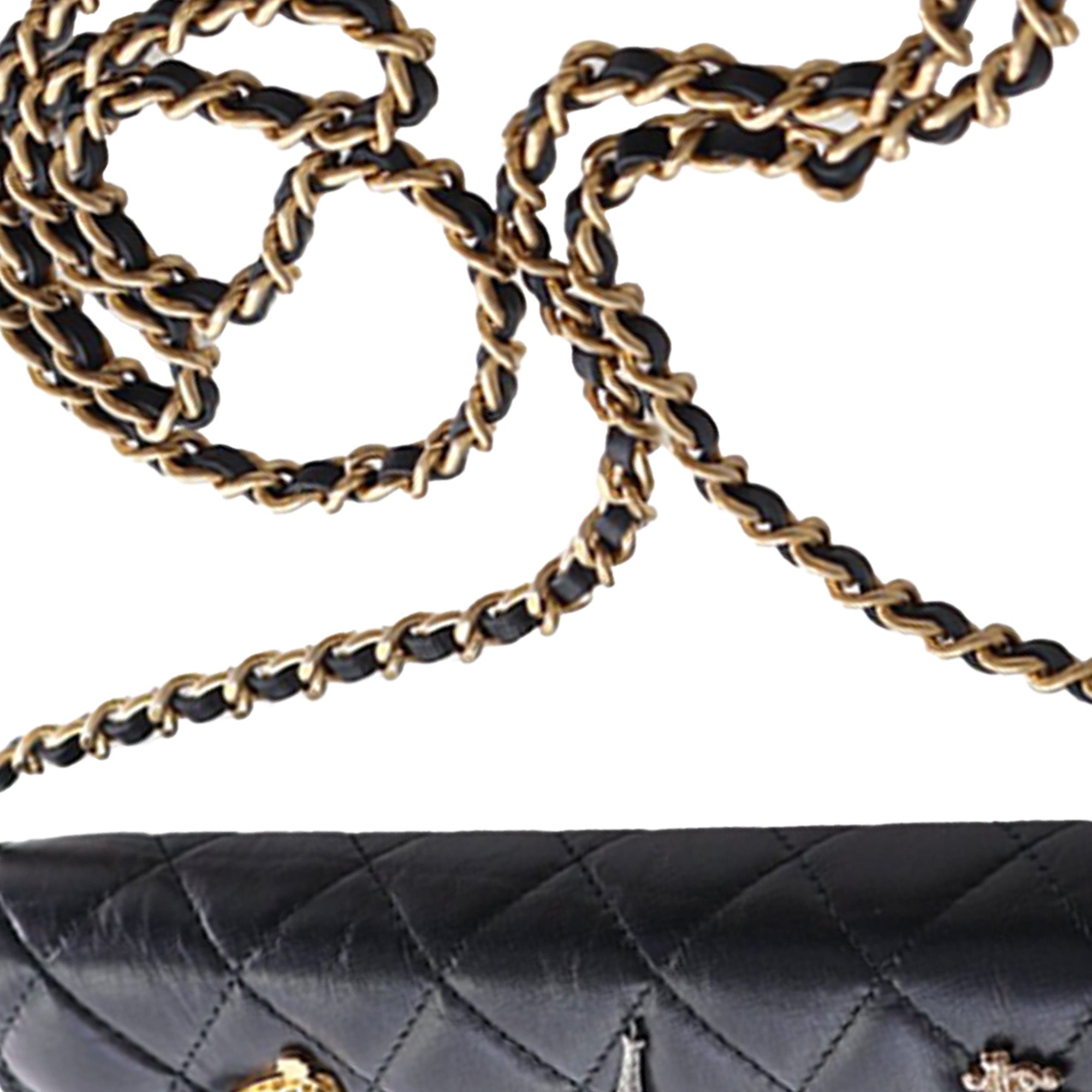 Chanel Quilted Aged Calfskin Reissue 2.55 Lucky Charms Wallet On Chain - image 15