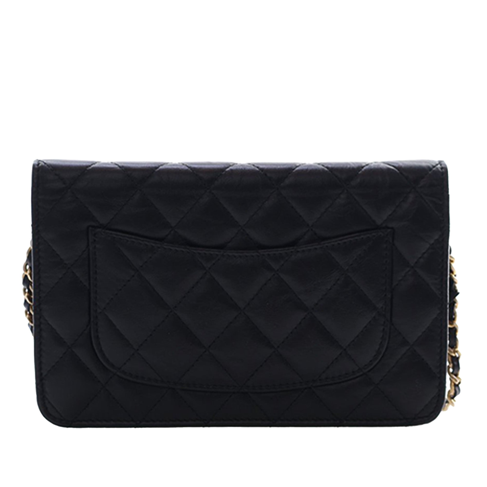 Chanel Quilted Aged Calfskin Reissue 2.55 Lucky Charms Wallet On Chain - image 4