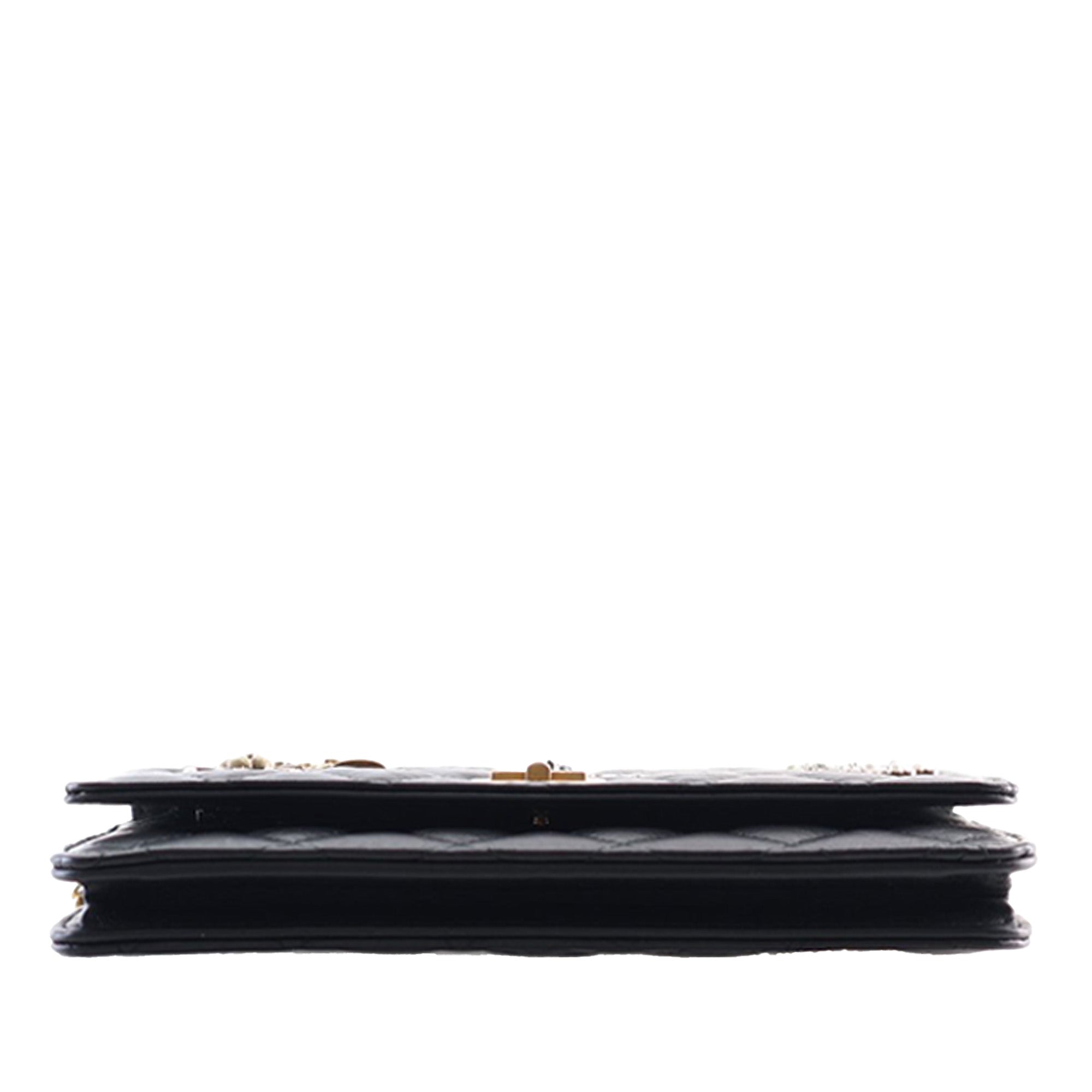 Chanel Quilted Aged Calfskin Reissue 2.55 Lucky Charms Wallet On Chain - image 5