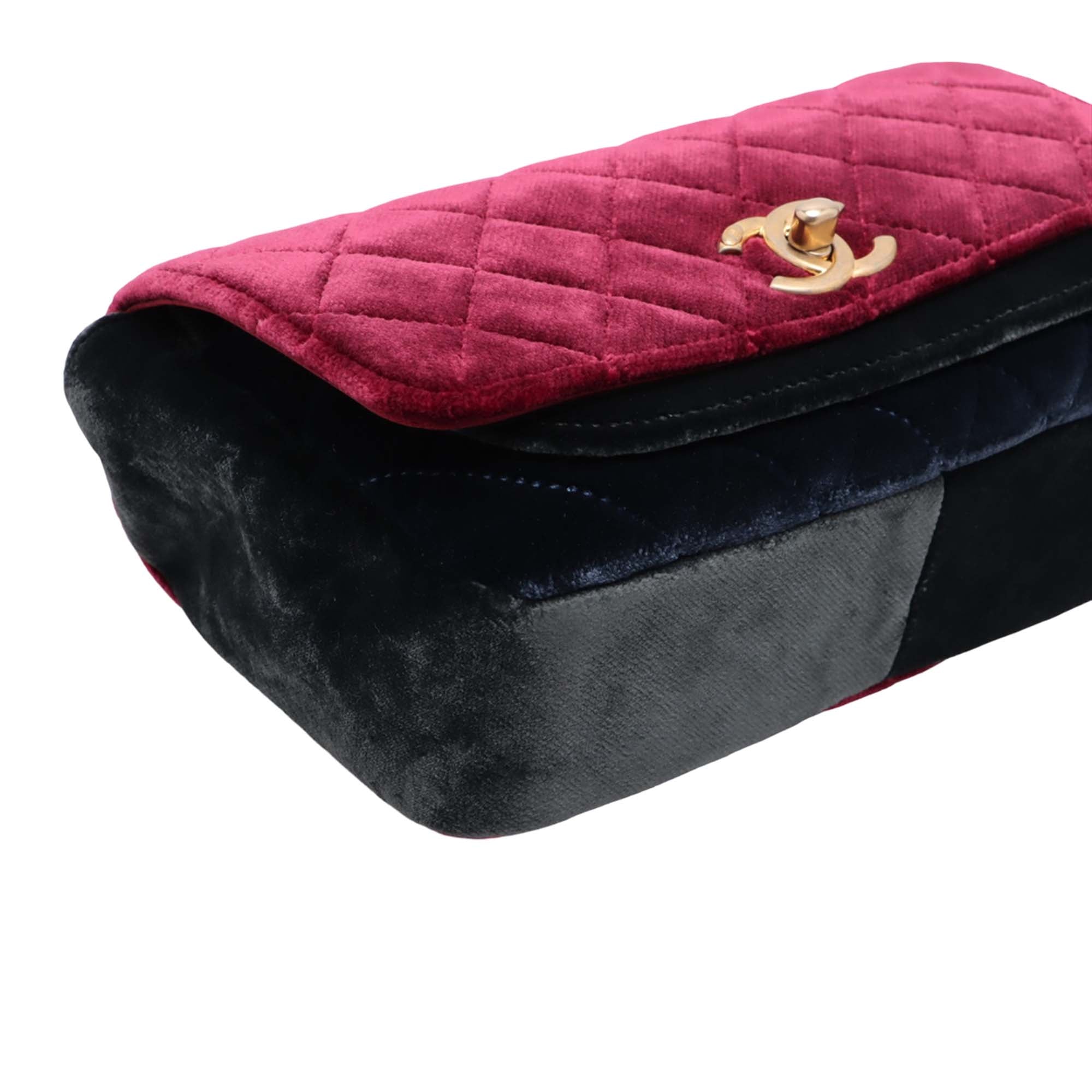 Chanel Paris Cosmopolite Small Tricolor Quilted Velvet Private Affair Camellia Flap - image 10