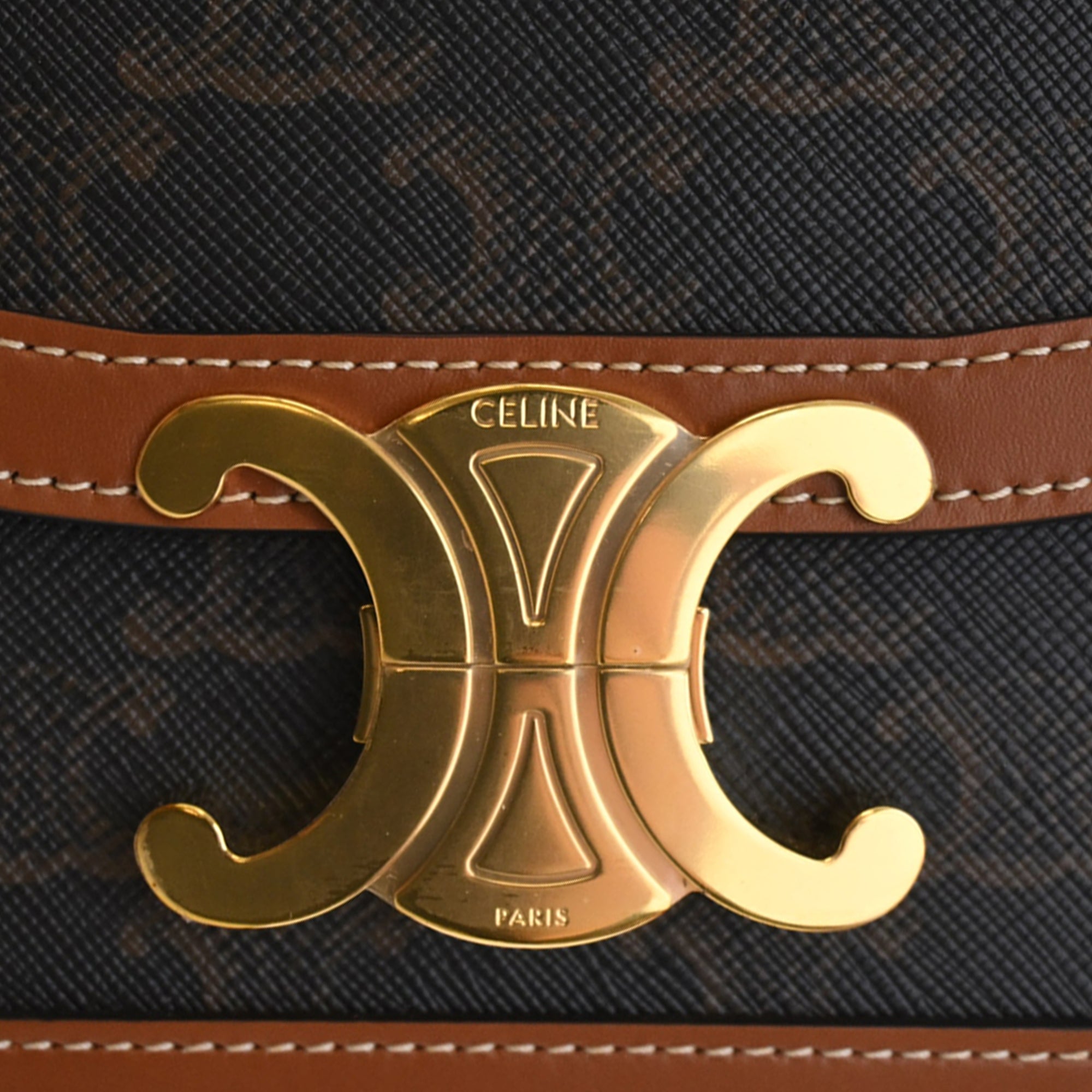 Celine Teen Triomphe Coated Canvas and Calfskin Triomphe Crossbody - image 10