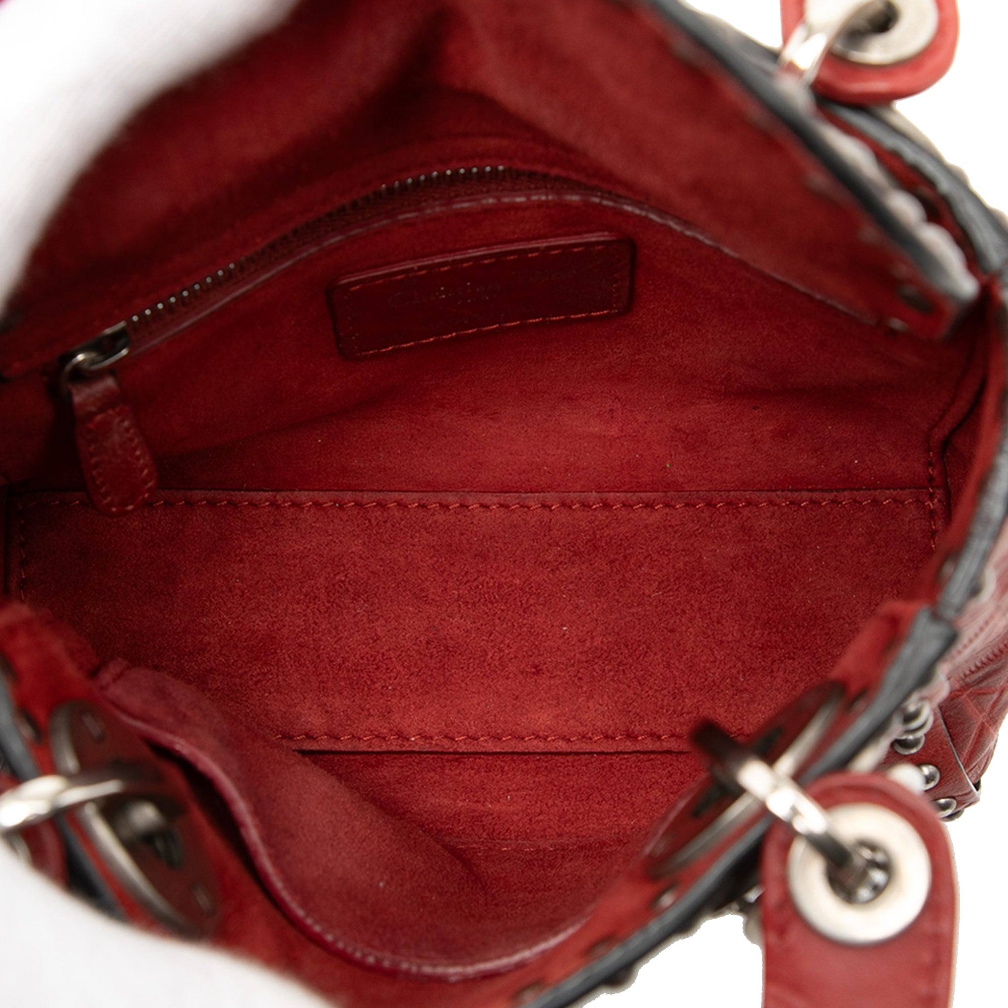 Dior Mini Embossed Calfskin Cannage Studded Flower Lady Dior - image 4