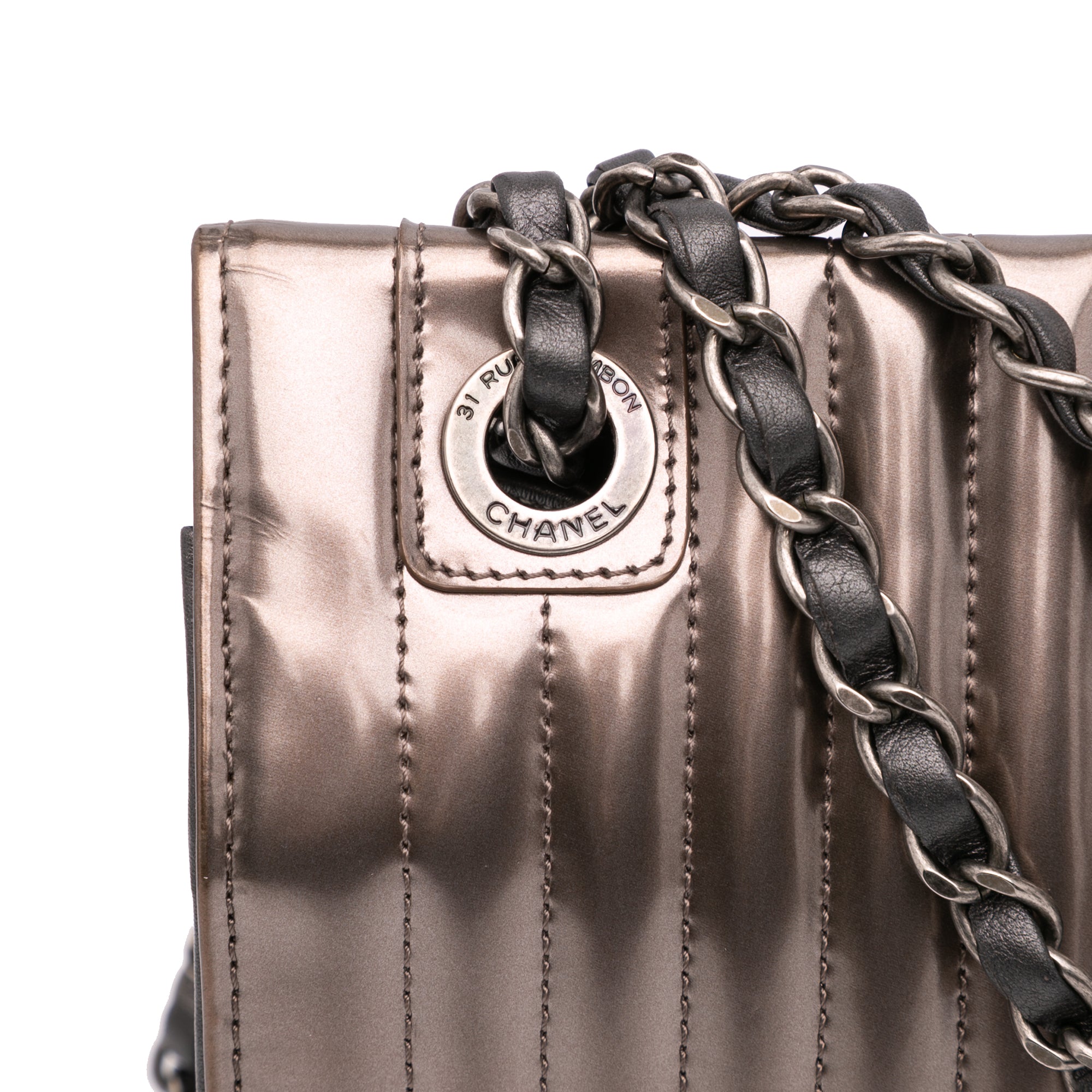 Chanel Vertical Quilted Patent Maharaja Express Flap - image 9