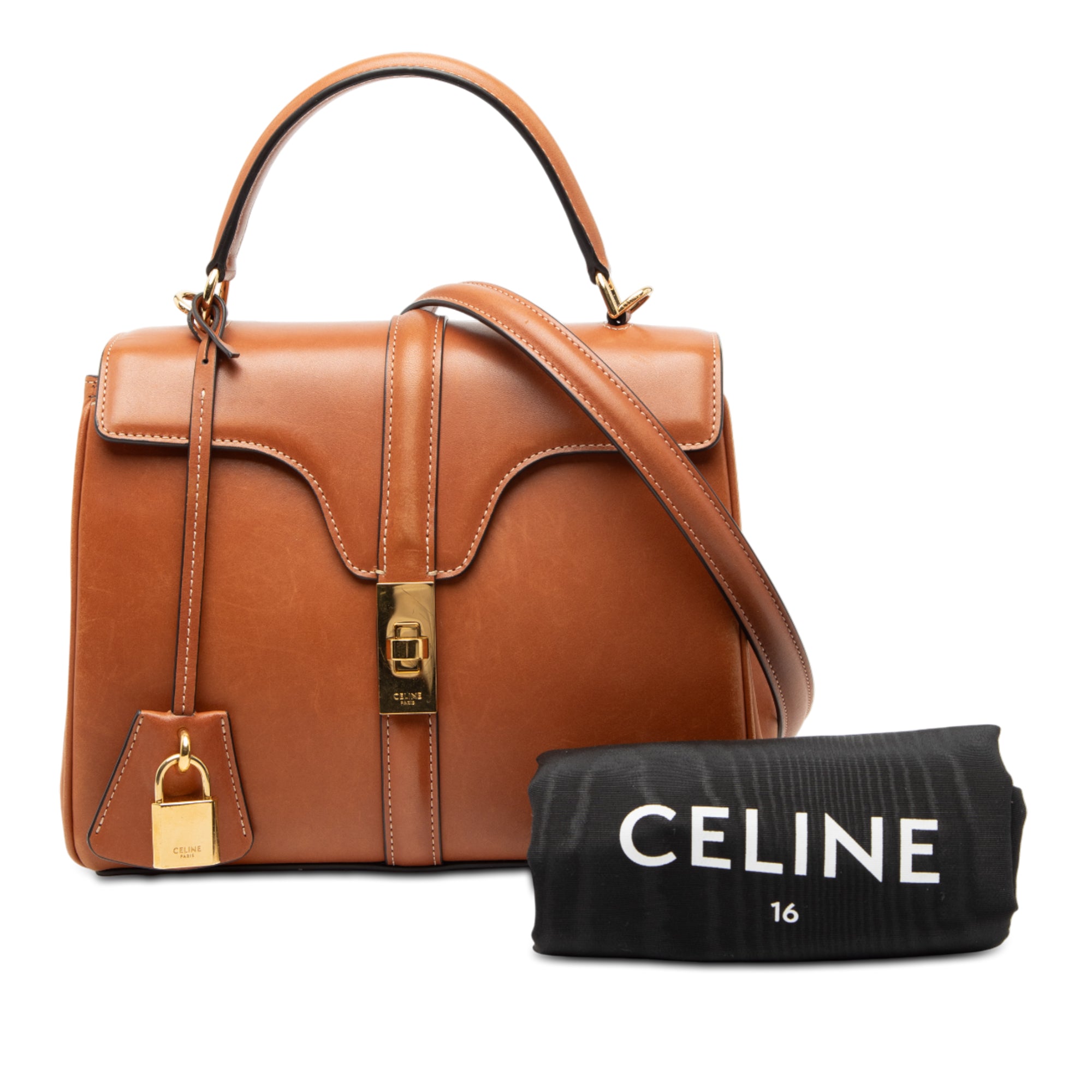 Celine Small Leather 16 Satchel - image 8