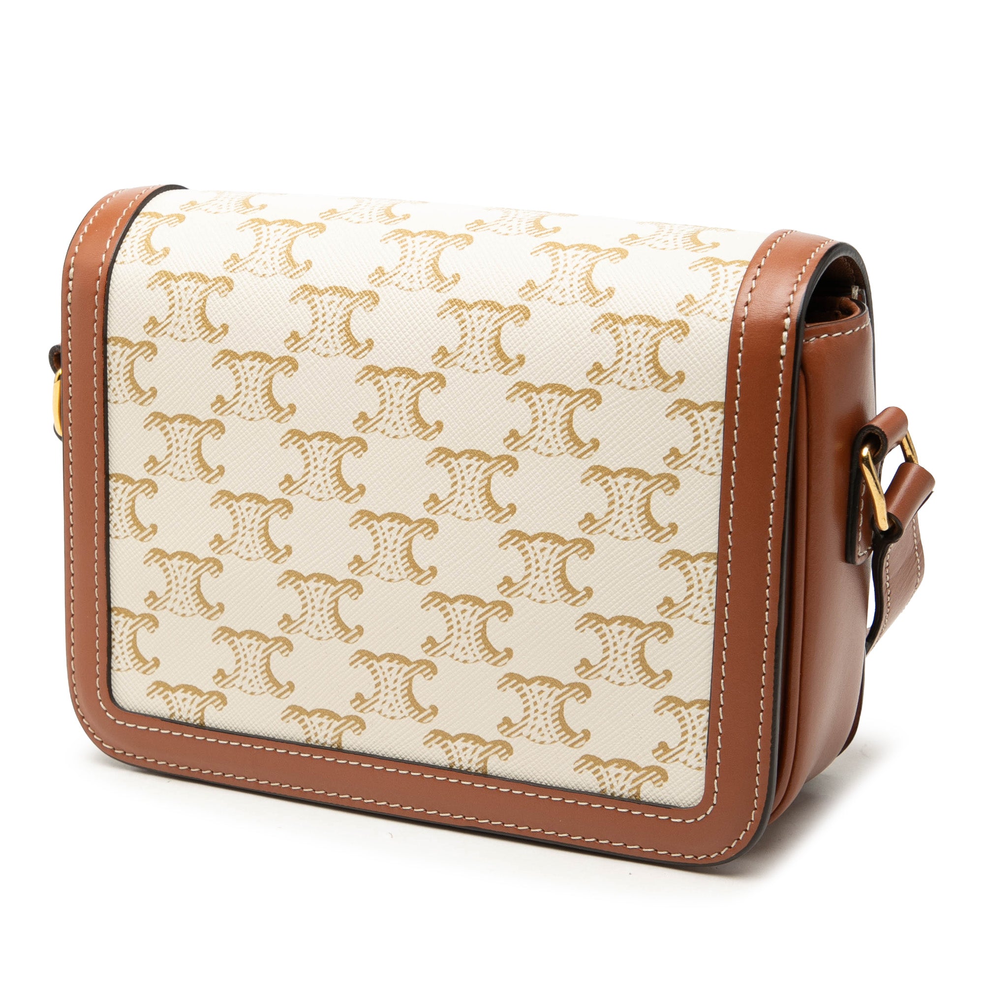 Celine Teen Triomphe Coated Canvas and Calfskin Triomphe Crossbody - image 2