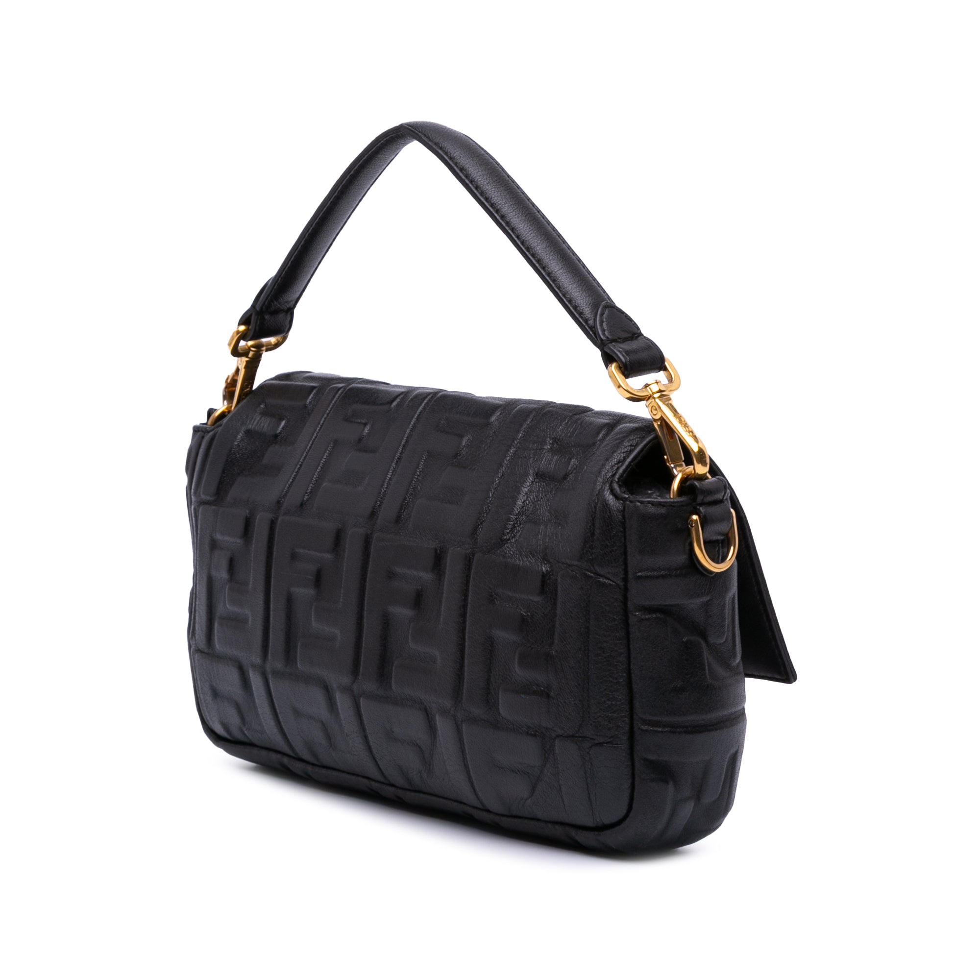 Fendi Zucca Embossed Leather Baguette Satchel - image 2