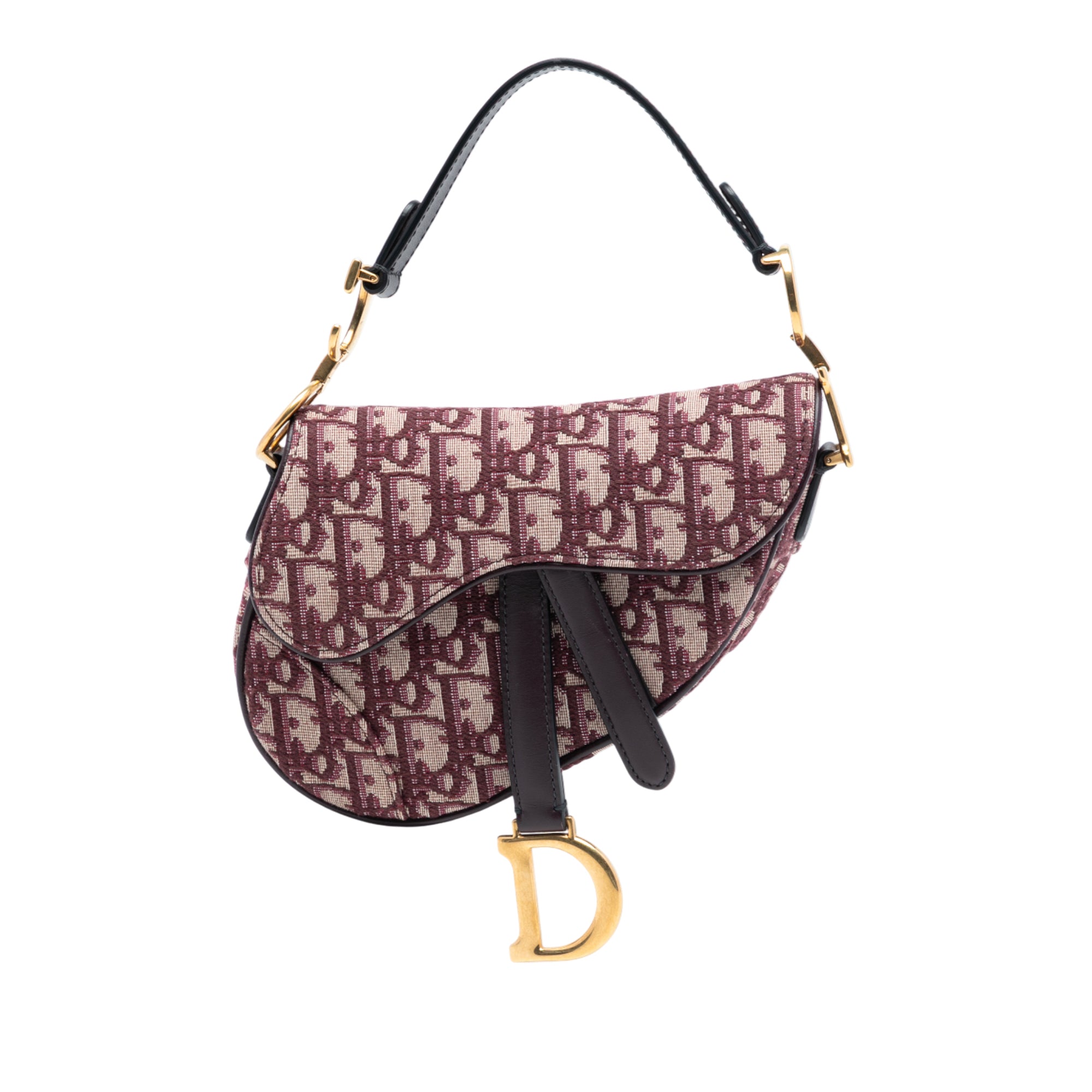 Dior Mini Oblique Canvas Saddle Bag - image 1