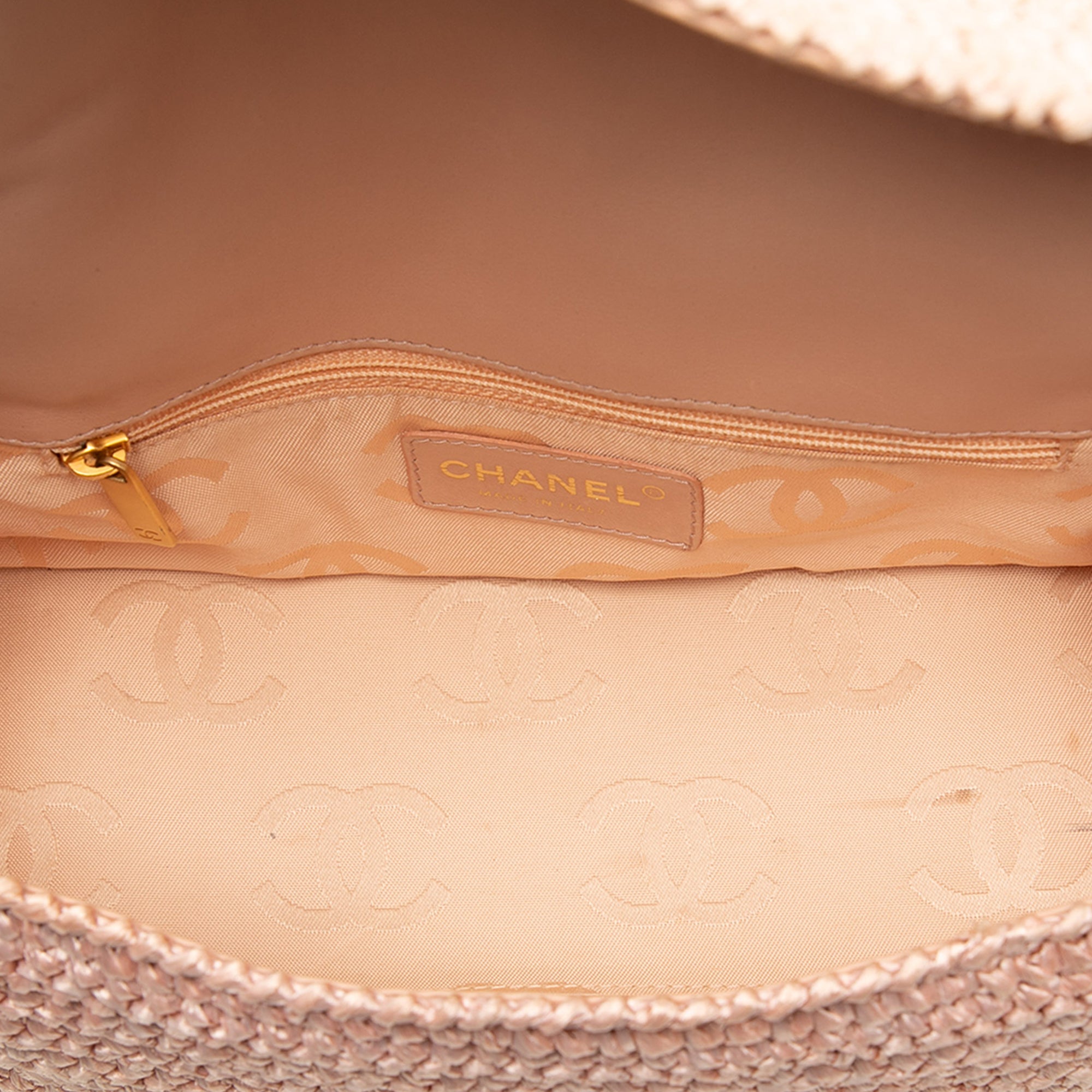 Chanel CC Woven Raffia Flap - image 4
