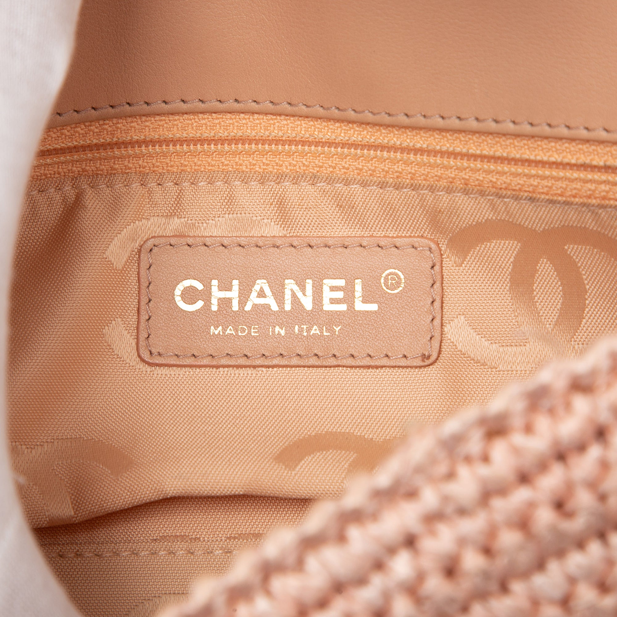 Chanel CC Woven Raffia Flap - image 5