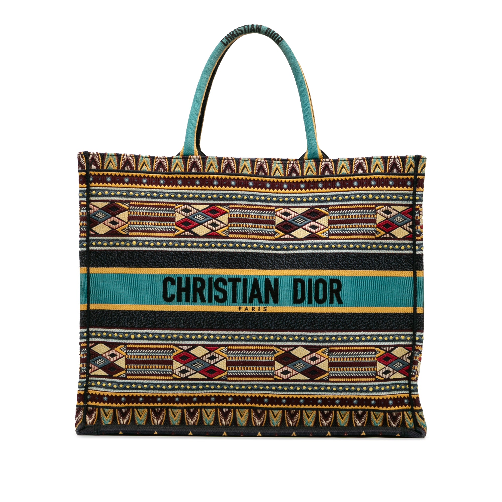 Dior Large Embroidered Canvas Book Tote - image 1