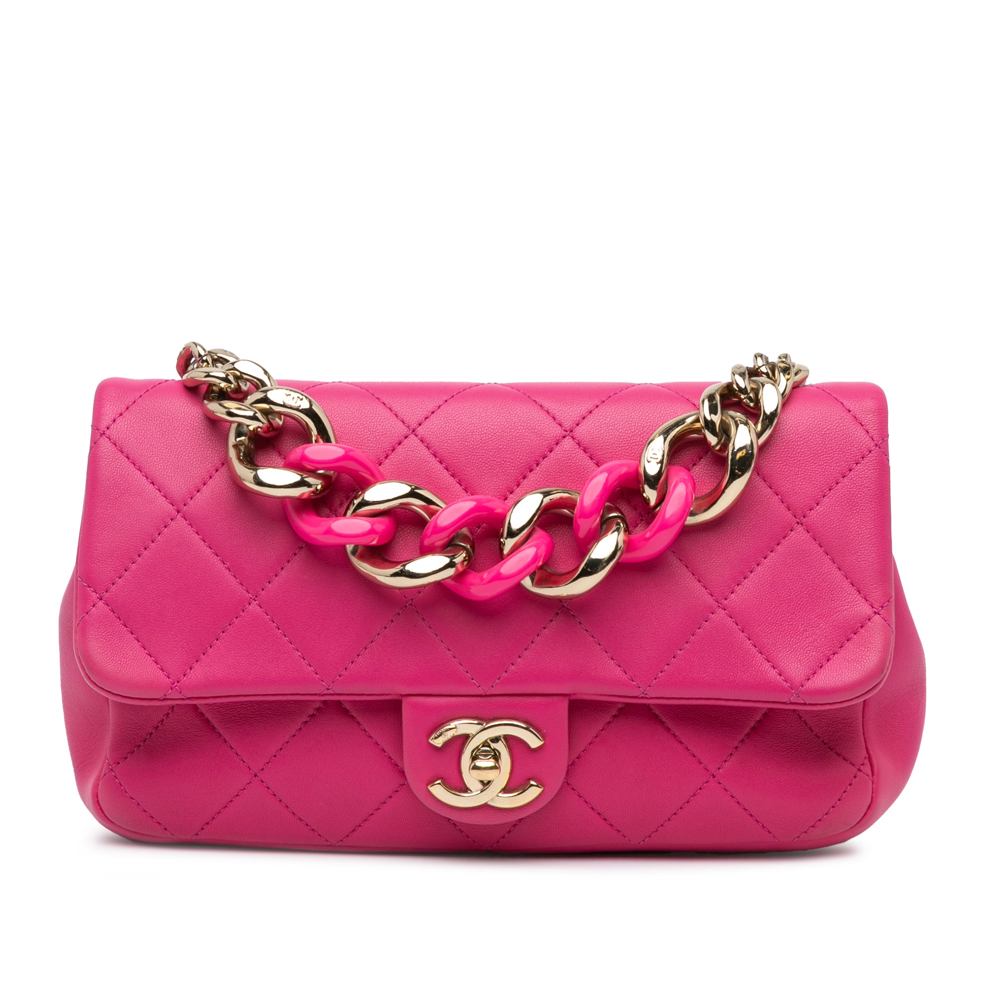Chanel Small Lambskin Elegant Chain Single Flap - image 1