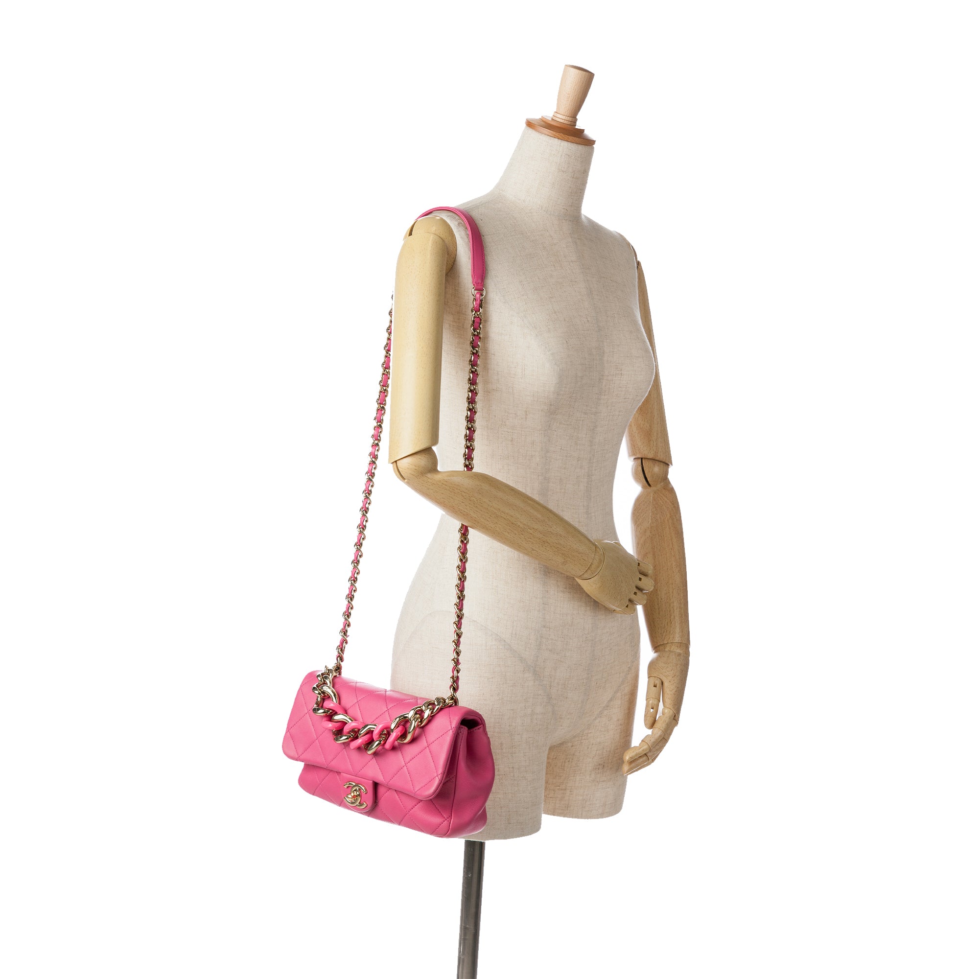 Chanel Small Lambskin Elegant Chain Single Flap - image 8