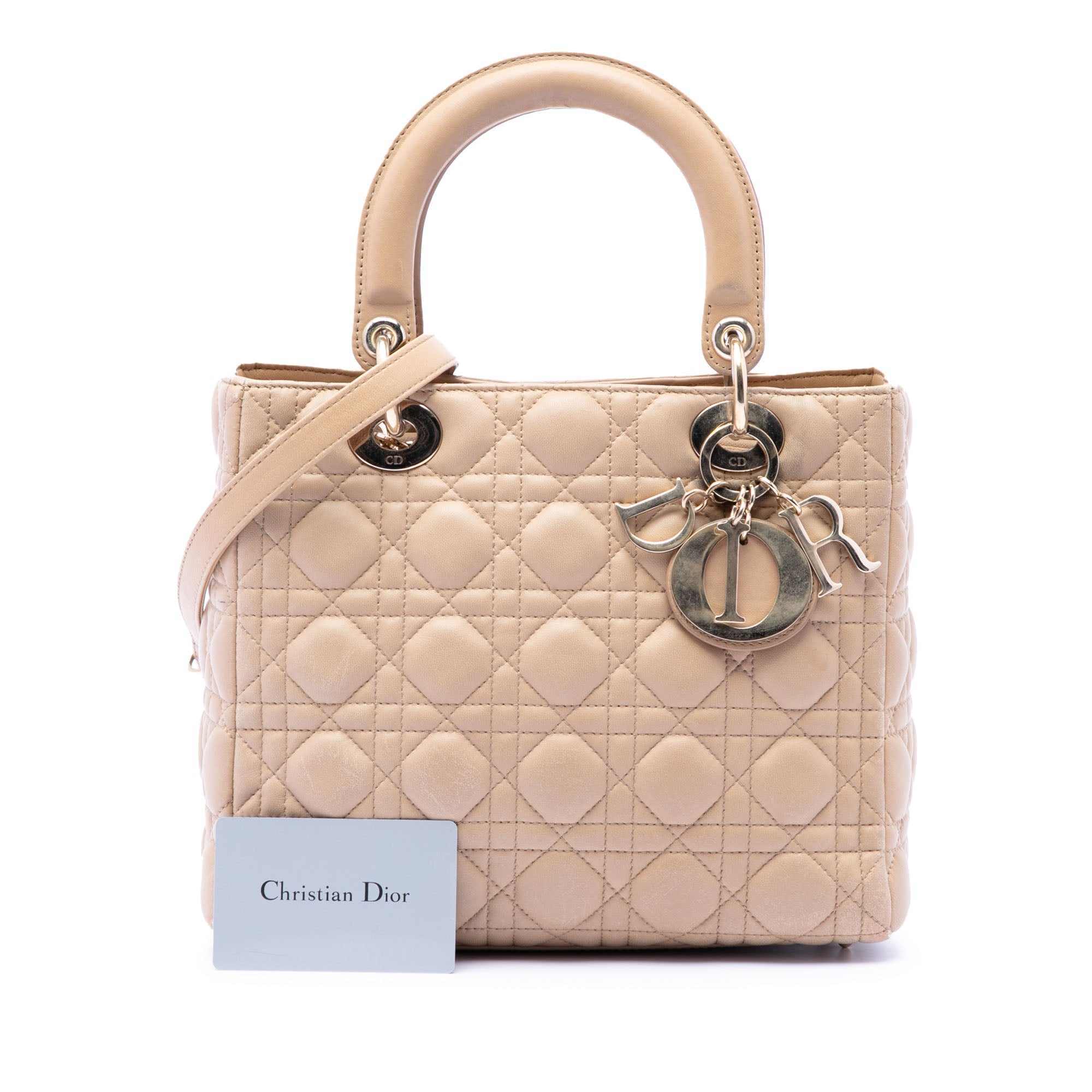 Dior Medium Lambskin Cannage Lady Dior - image 7