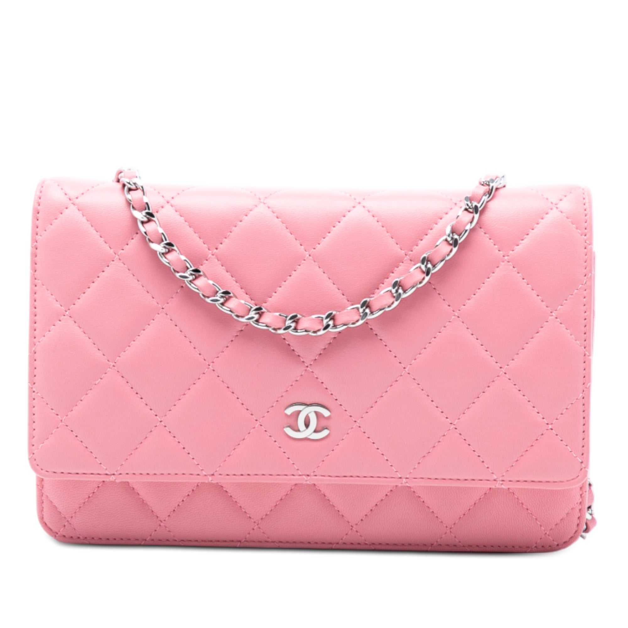 Chanel CC Quilted Lambskin Wallet On Chain - image 1