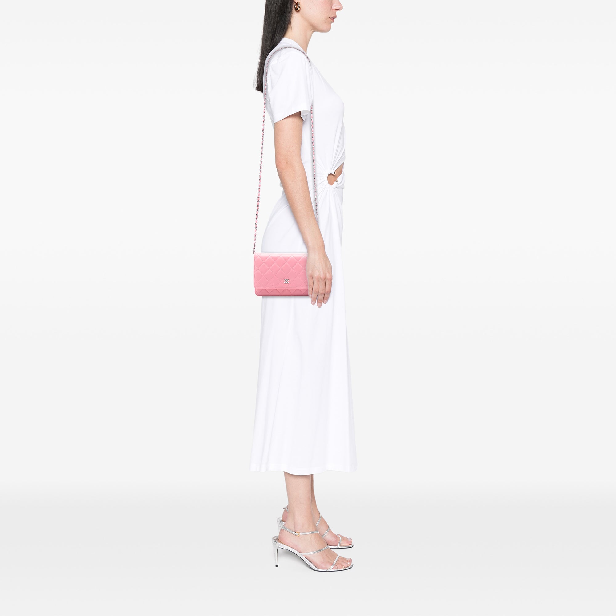 Chanel CC Quilted Lambskin Wallet On Chain - image 7