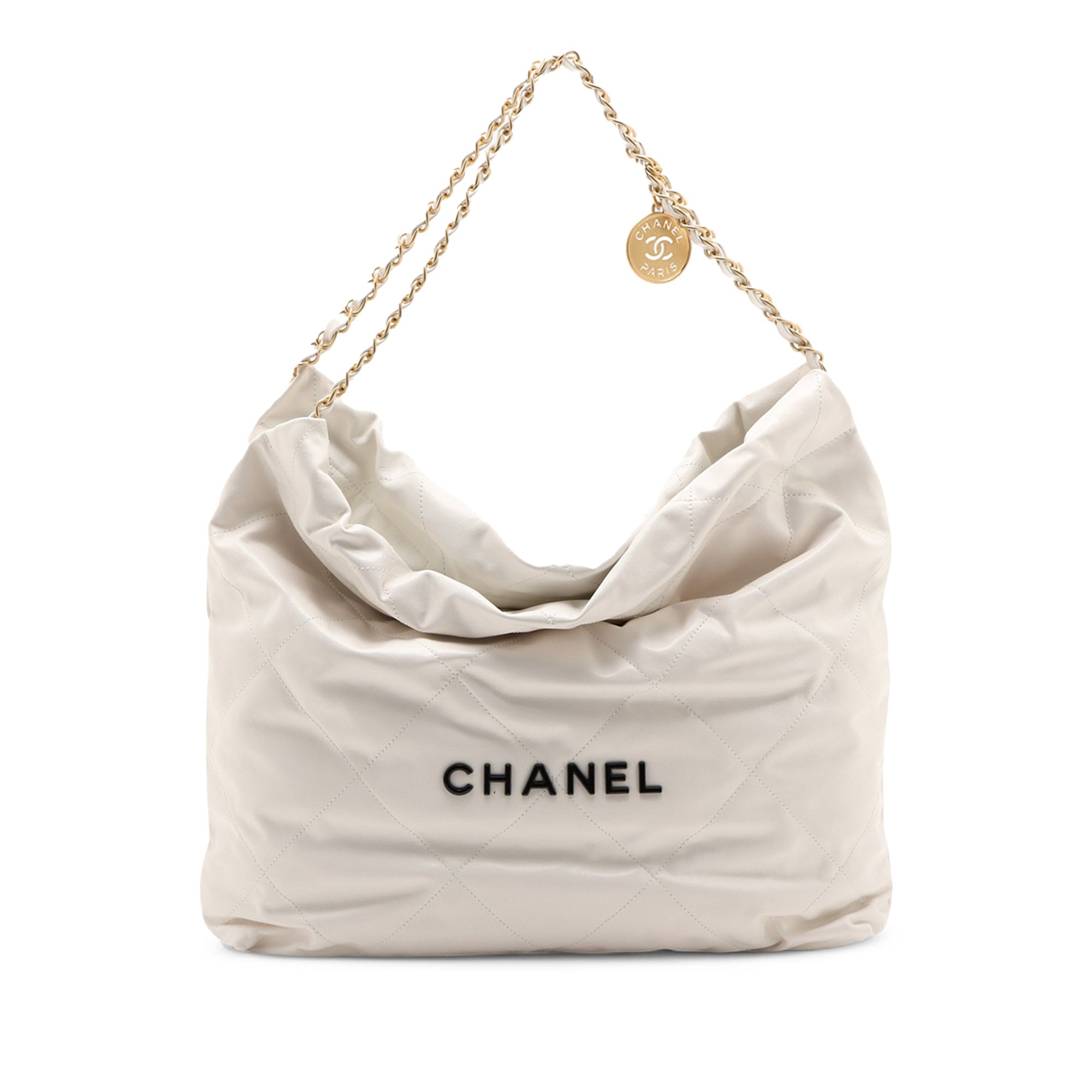 Chanel Large Shiny Calfskin 22 Hobo - image 1